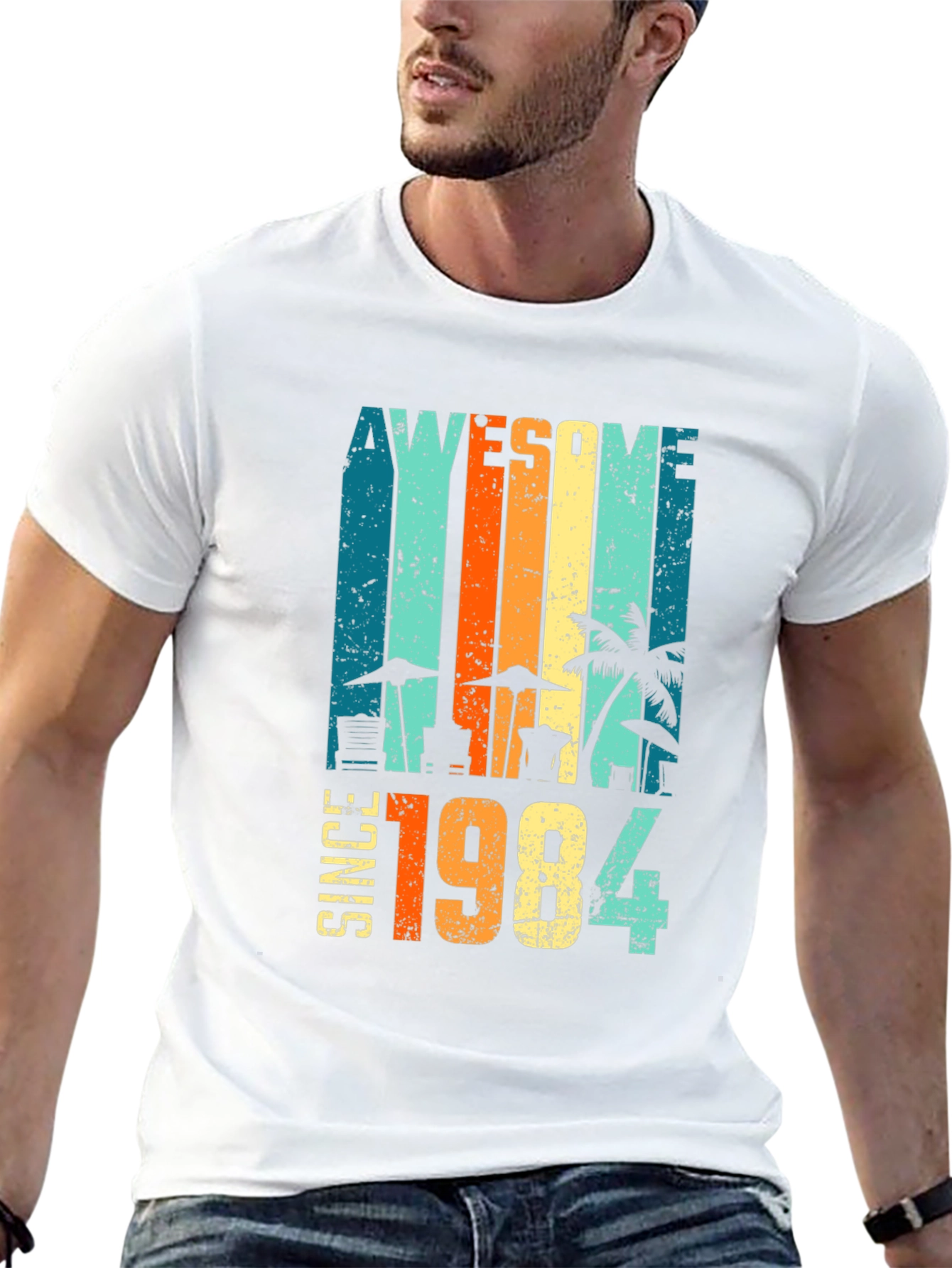 Awesome Since 1984 Graphic Tee - Retro Birthday Shirt