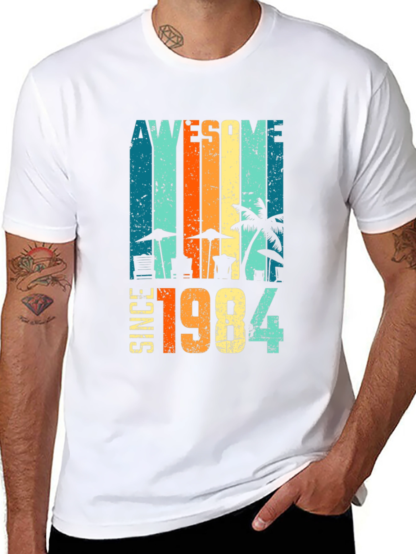 Awesome Since 1984 Graphic Tee - Retro Birthday Shirt