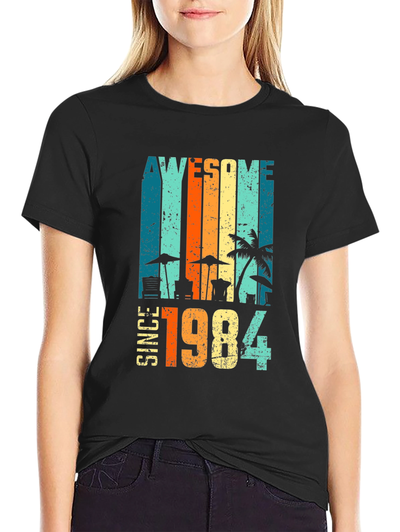 Awesome Since 1984 Graphic Tee - Retro Birthday Shirt