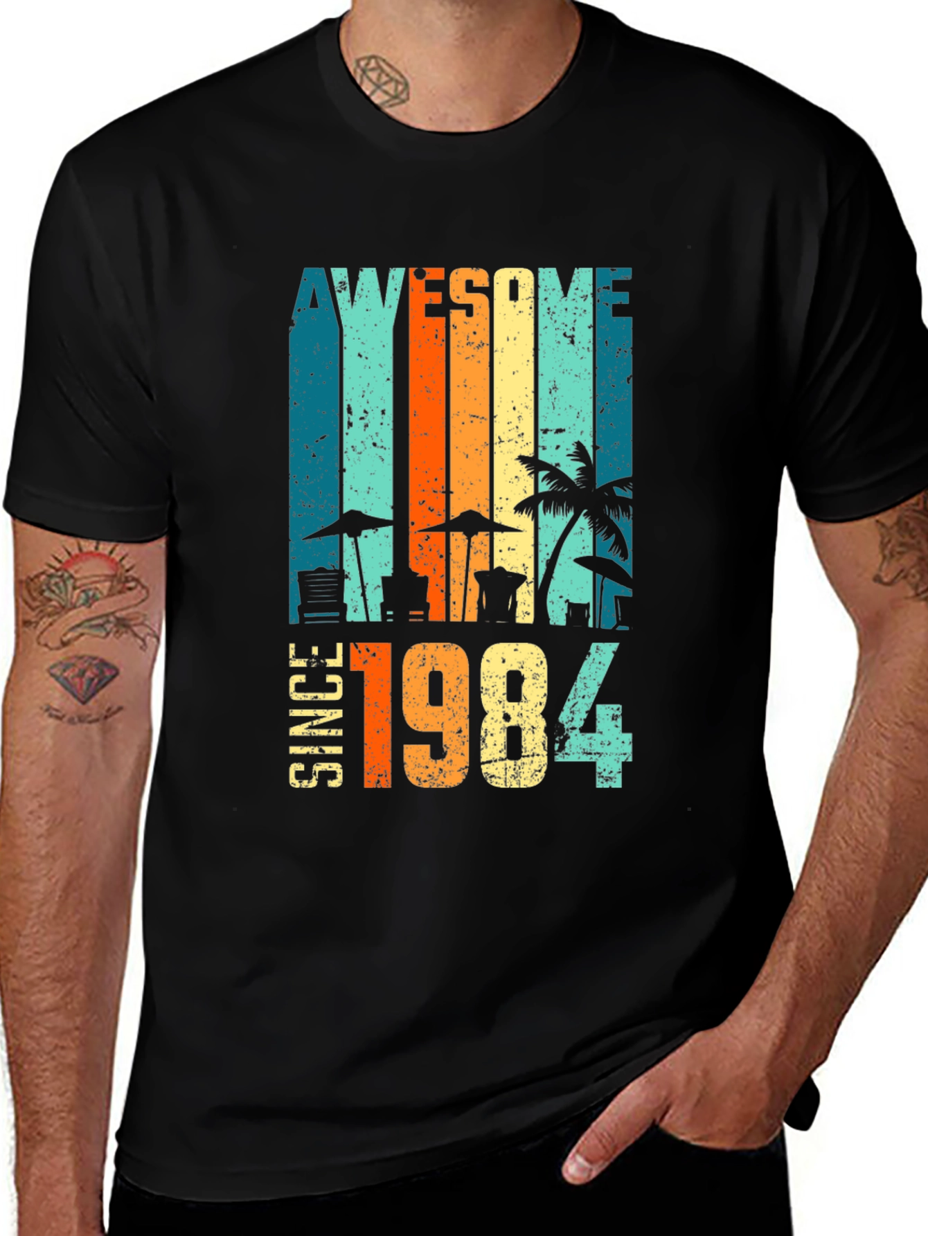 Awesome Since 1984 Graphic Tee - Retro Birthday Shirt