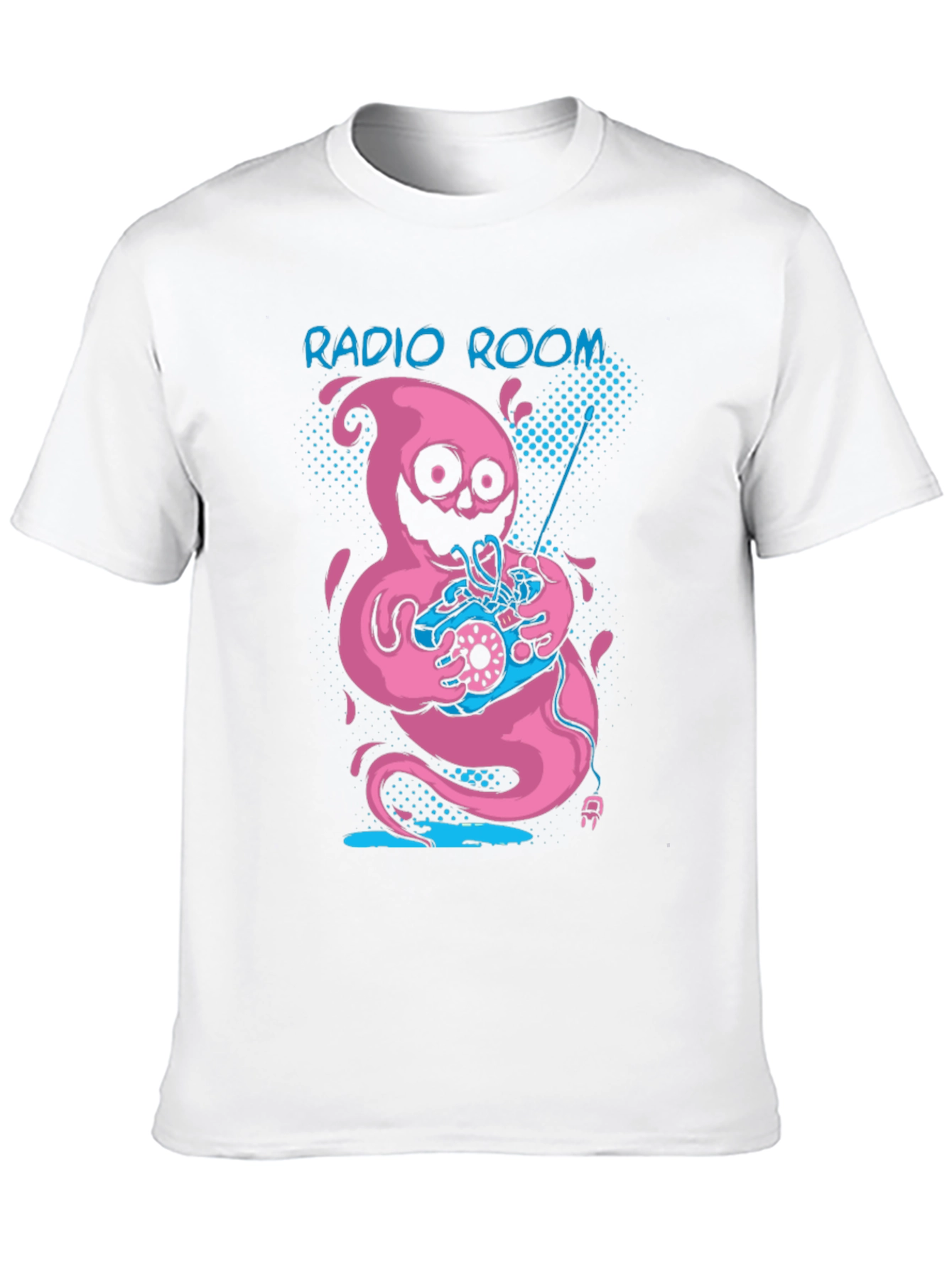 Radio Room Pink Ghost Graphic Tee - Black