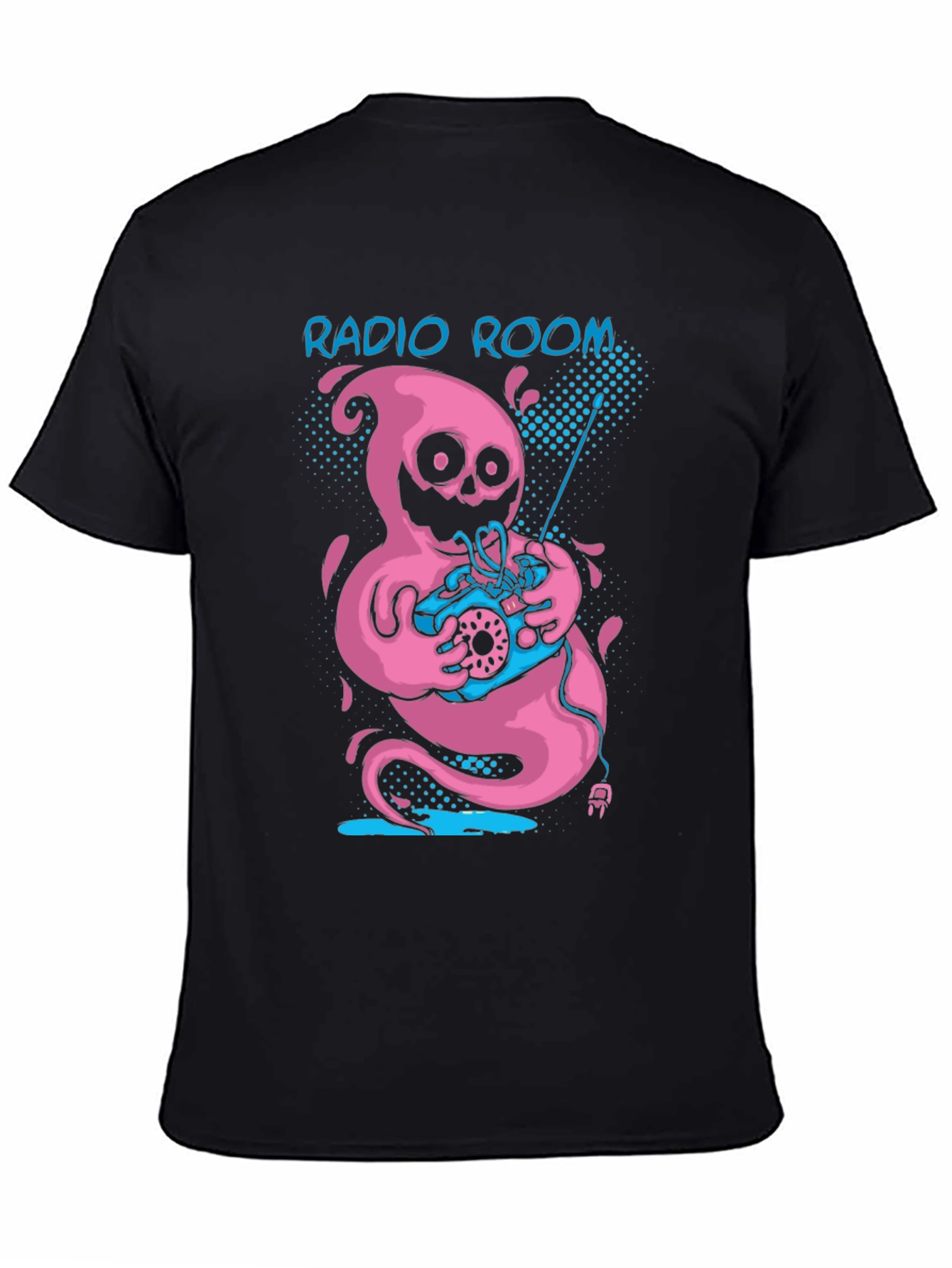 Radio Room Pink Ghost Graphic Tee - Black