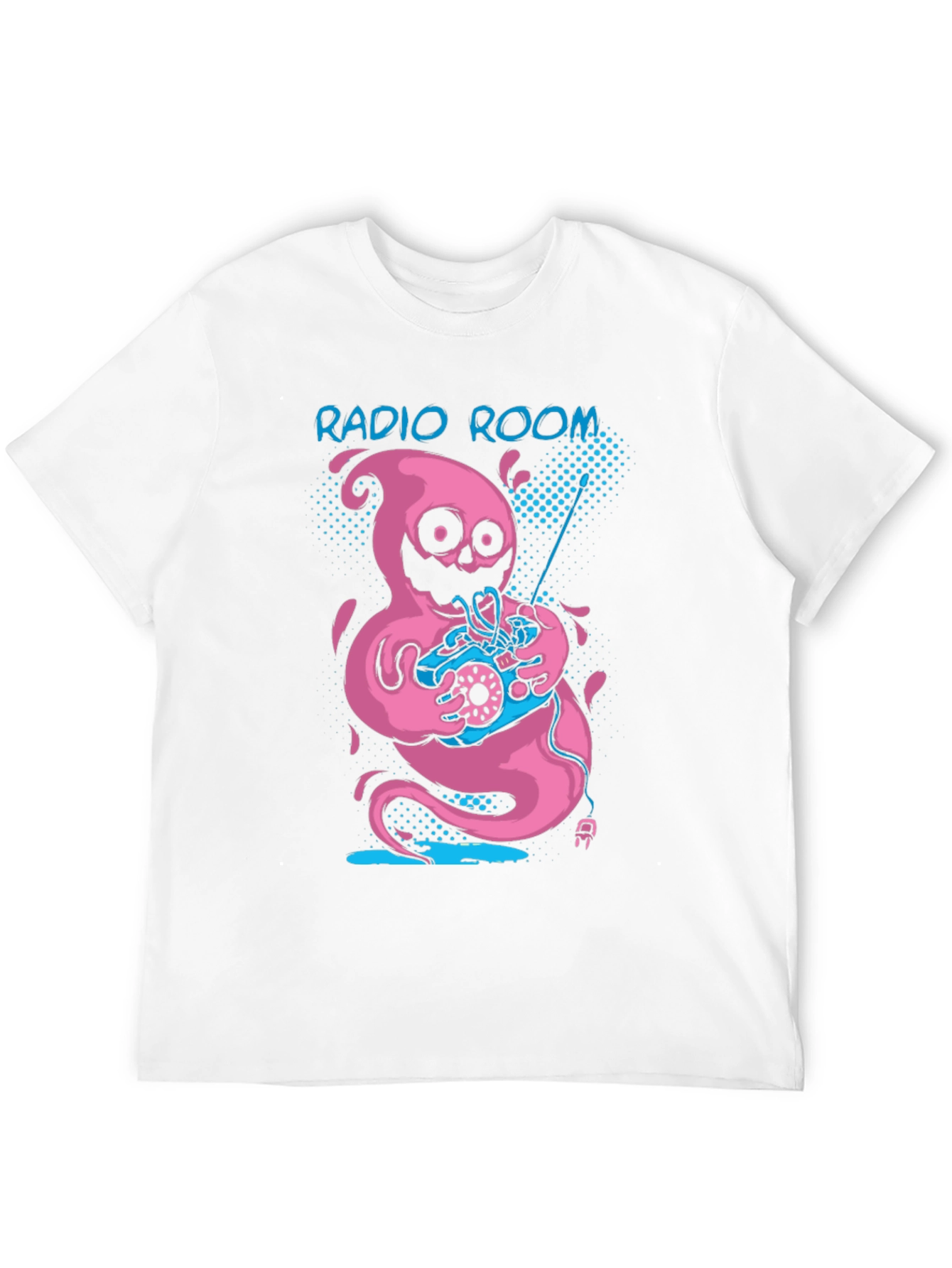 Radio Room Pink Ghost Graphic Tee - Black