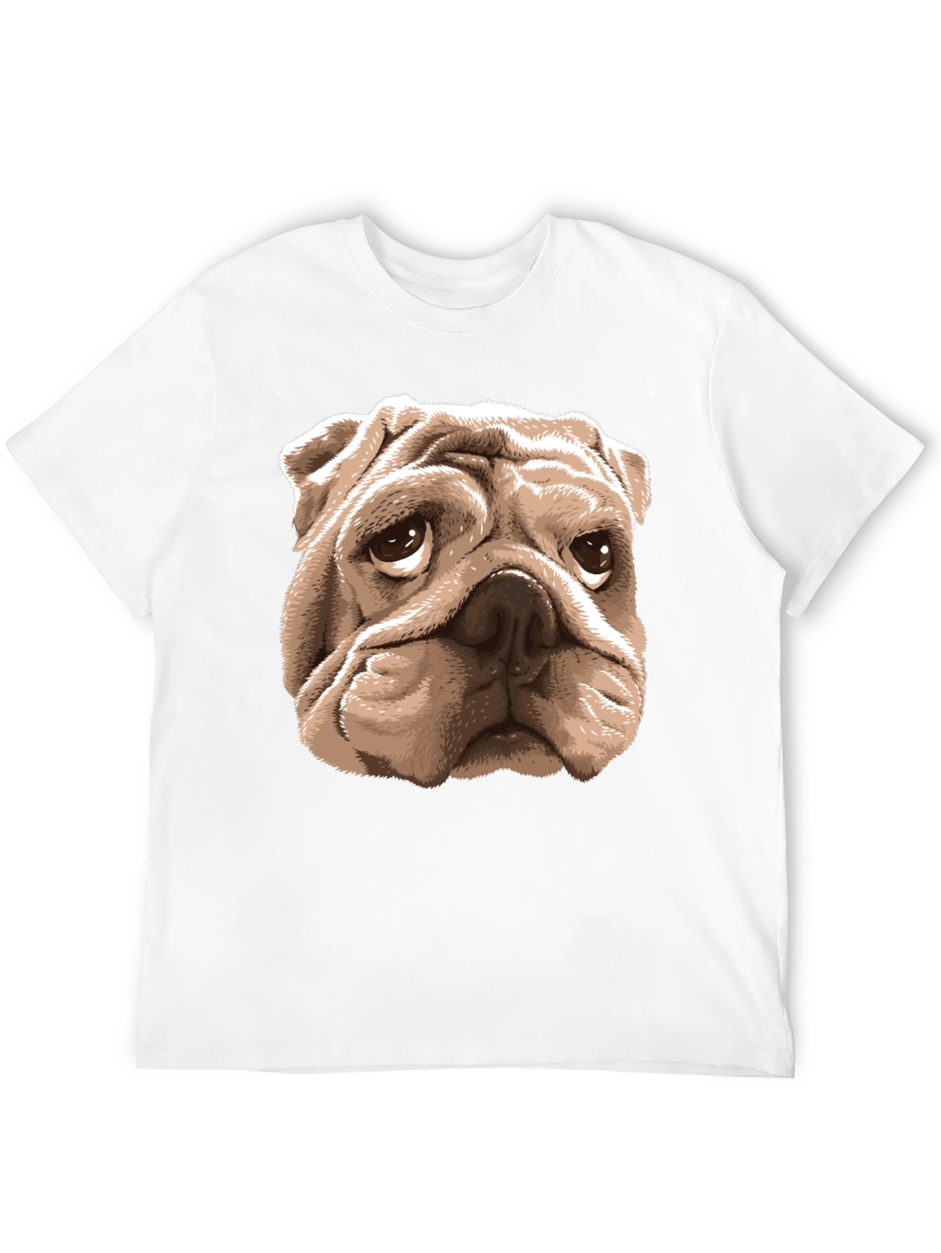 Bulldog Graphic Tee -  Mens Black Cotton T-Shirt