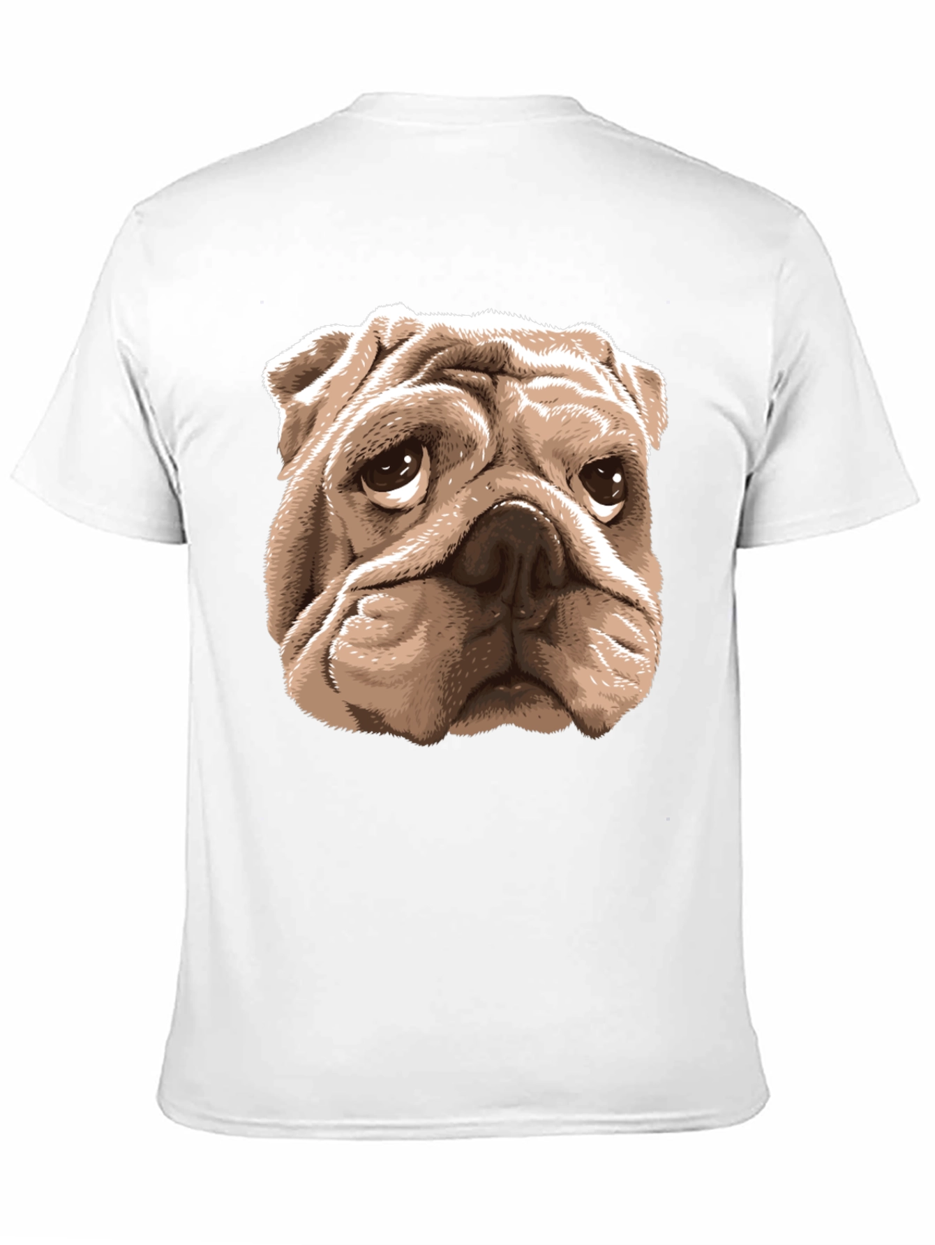 Bulldog Graphic Tee -  Mens Black Cotton T-Shirt