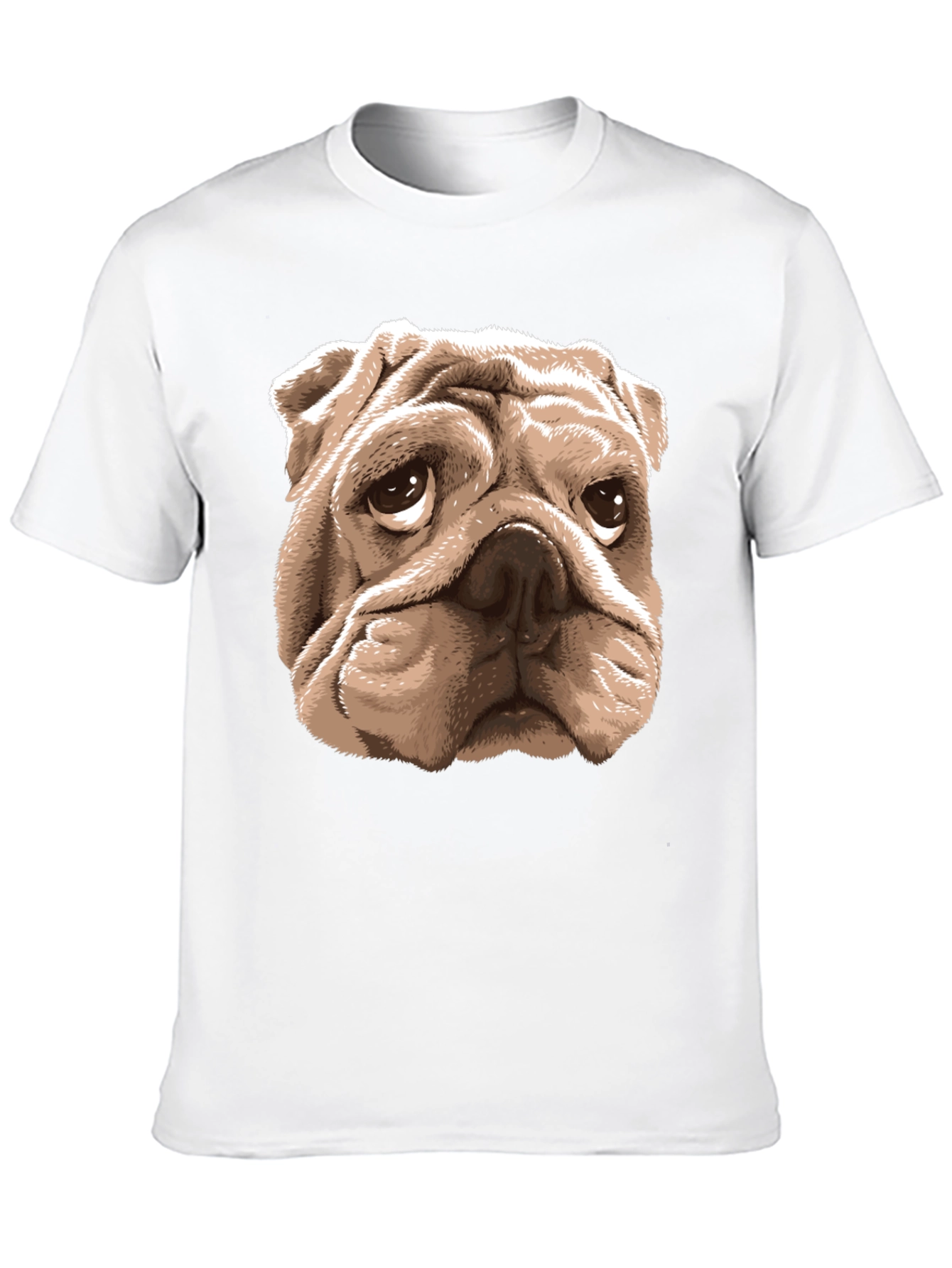 Bulldog Graphic Tee -  Mens Black Cotton T-Shirt
