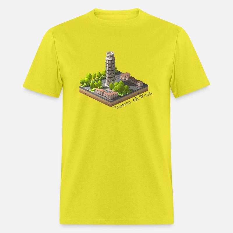 Geometric low poly Leaning Tower of Pisa