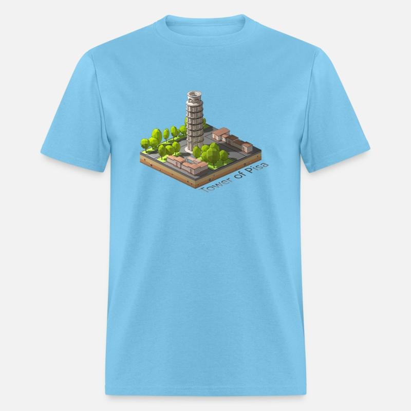 Geometric low poly Leaning Tower of Pisa