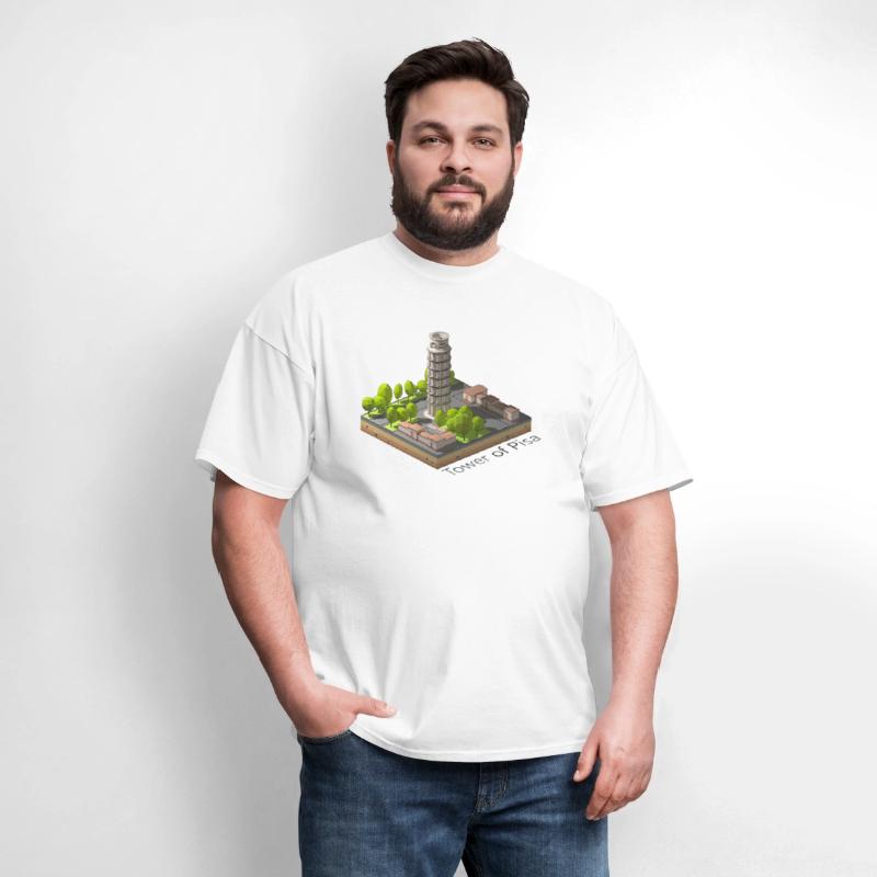 Geometric low poly Leaning Tower of Pisa