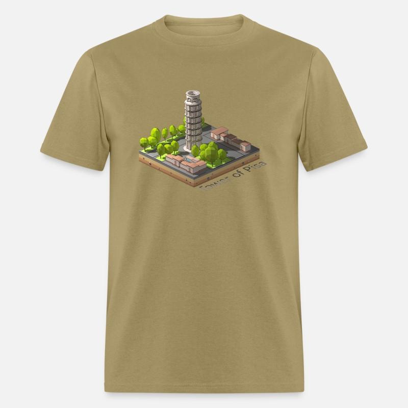 Geometric low poly Leaning Tower of Pisa