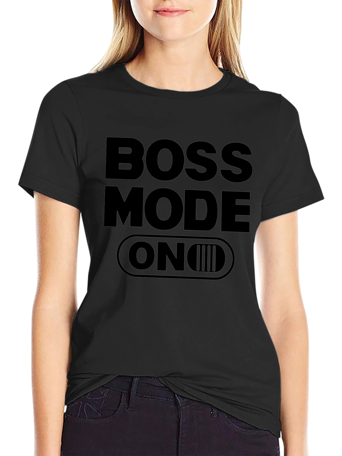 Boss Mode ON Black T-Shirt