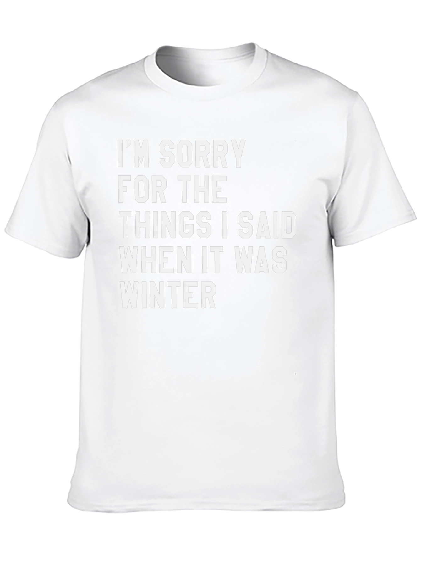 Funny Winter Apology T-Shirt