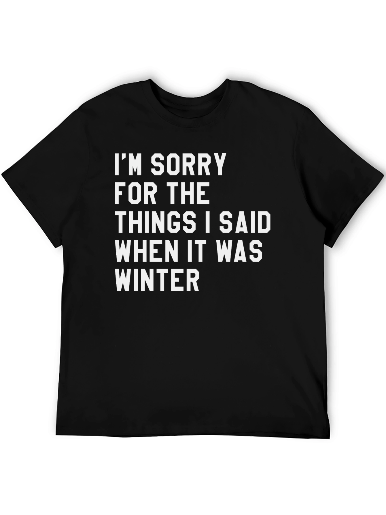 Funny Winter Apology T-Shirt