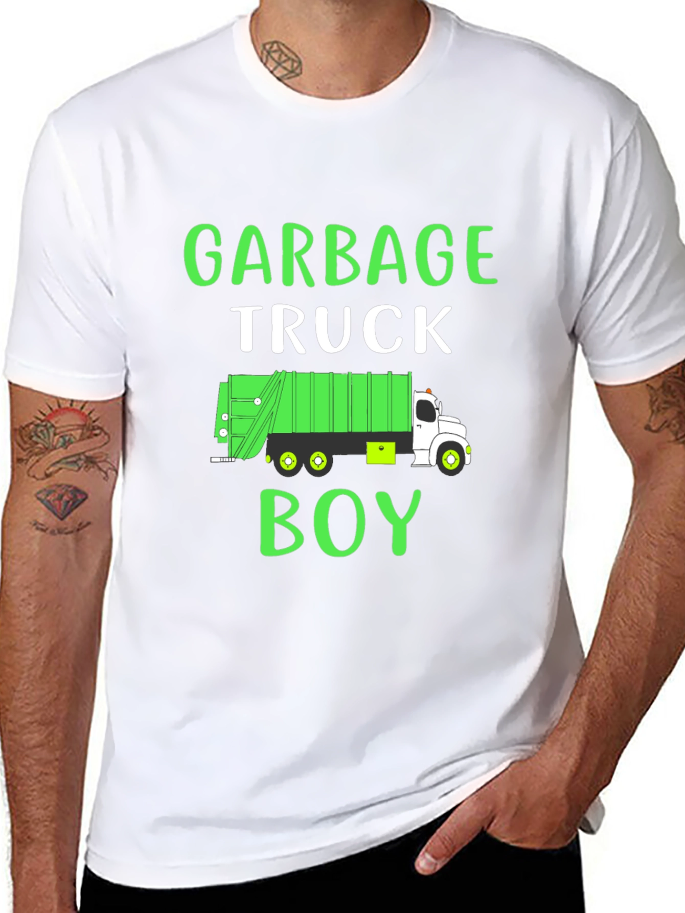 Garbage Truck Boy Graphic Tee