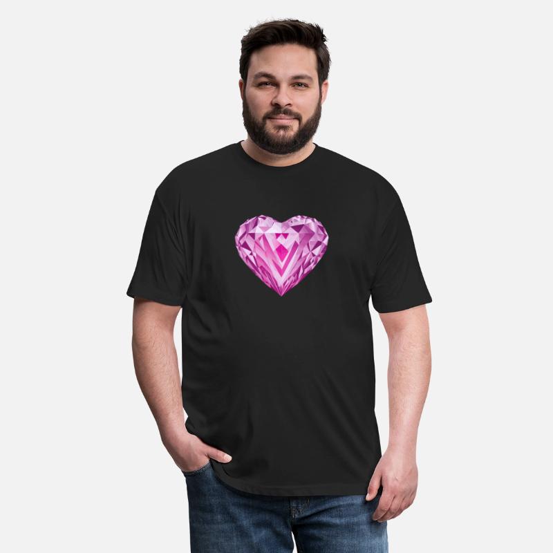 Glossy pink diamond heart