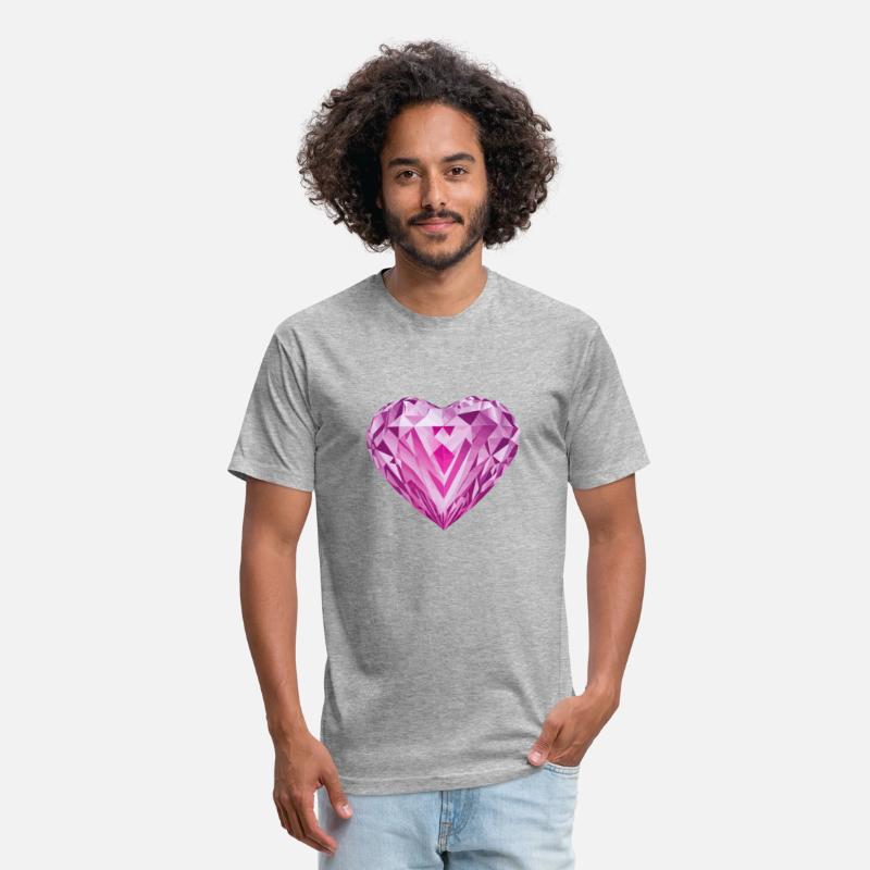 Glossy pink diamond heart