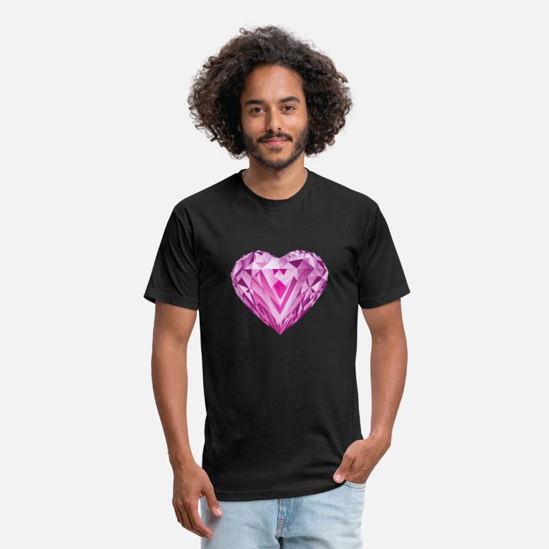 Glossy pink diamond heart