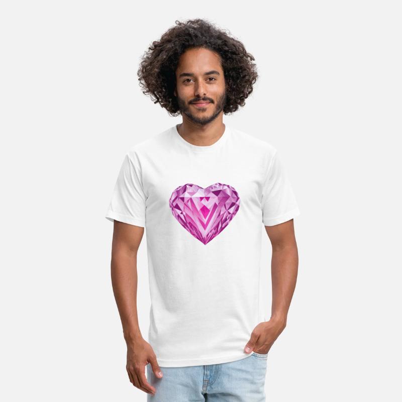 Glossy pink diamond heart