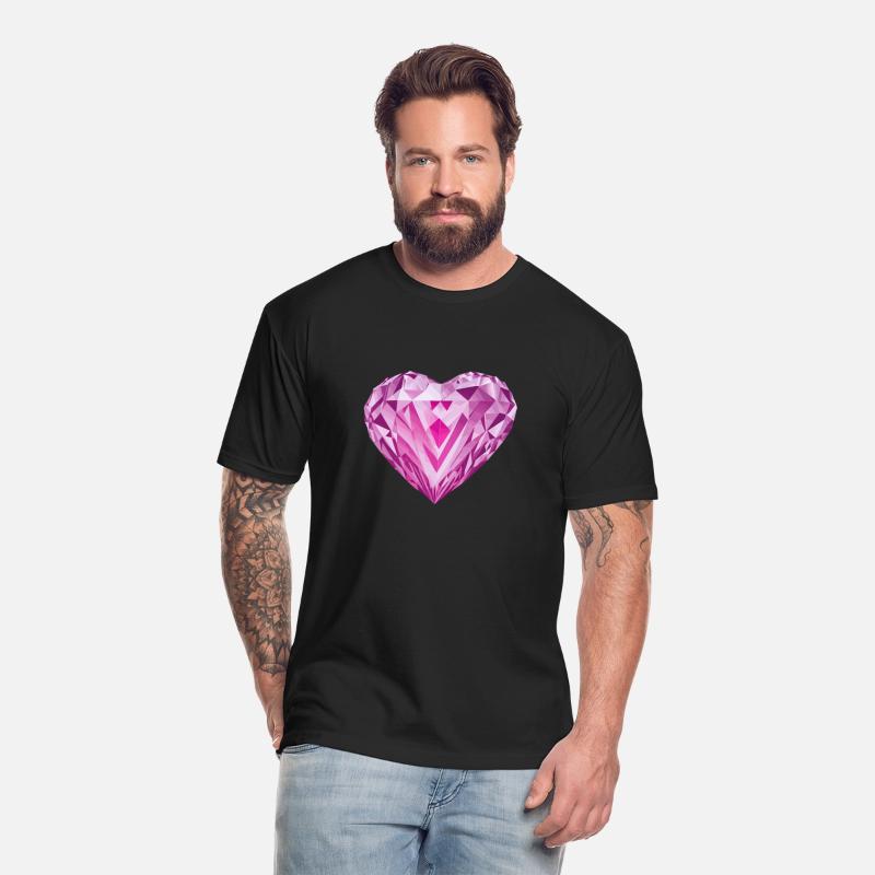 Glossy pink diamond heart