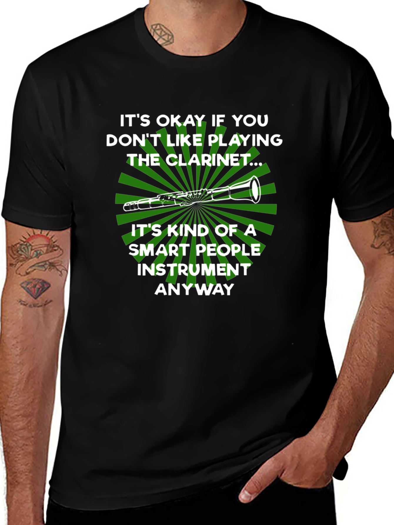 Funny Clarinet Player T-Shirt: Smart People Instrument