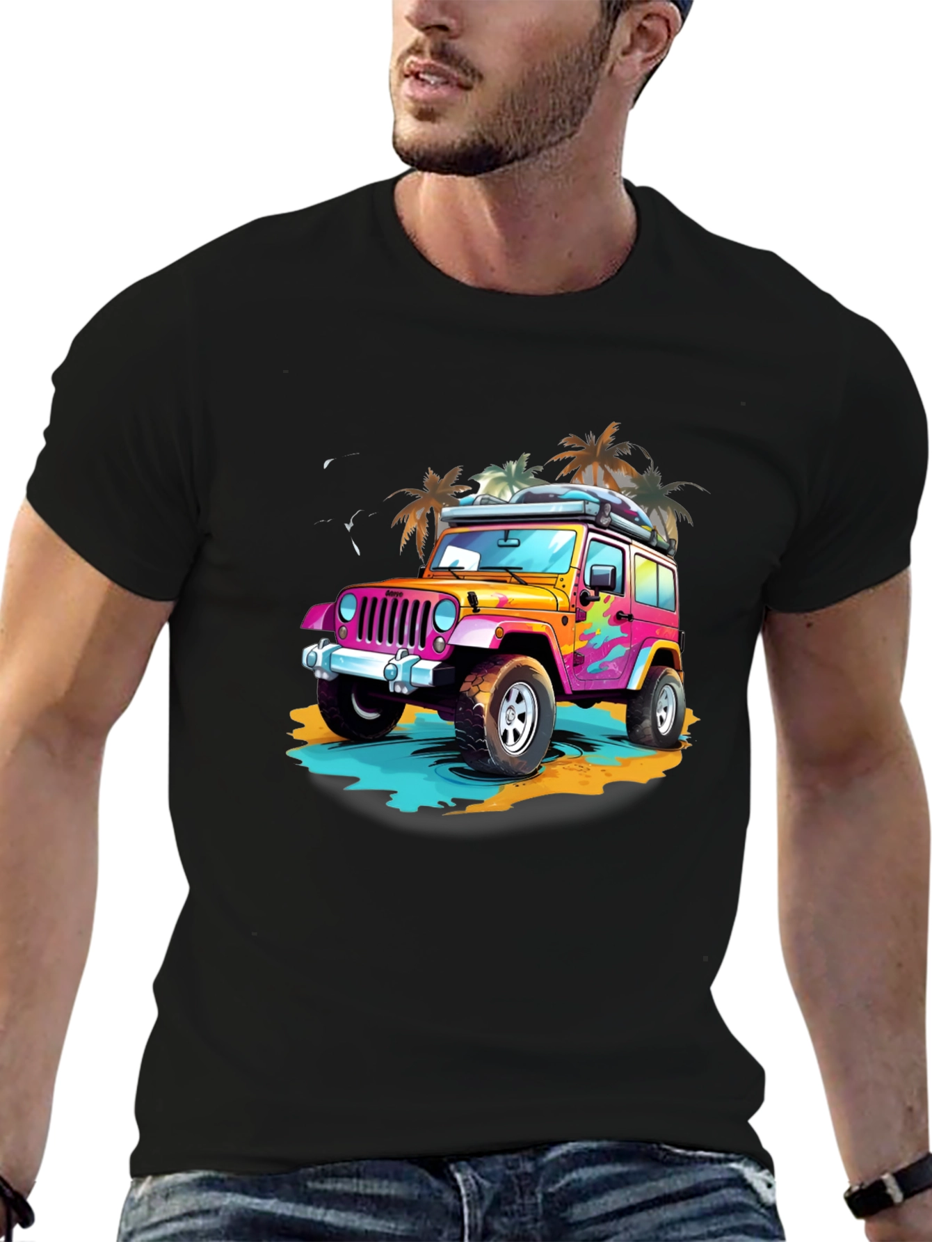 Retro Jeep Beach T-Shirt