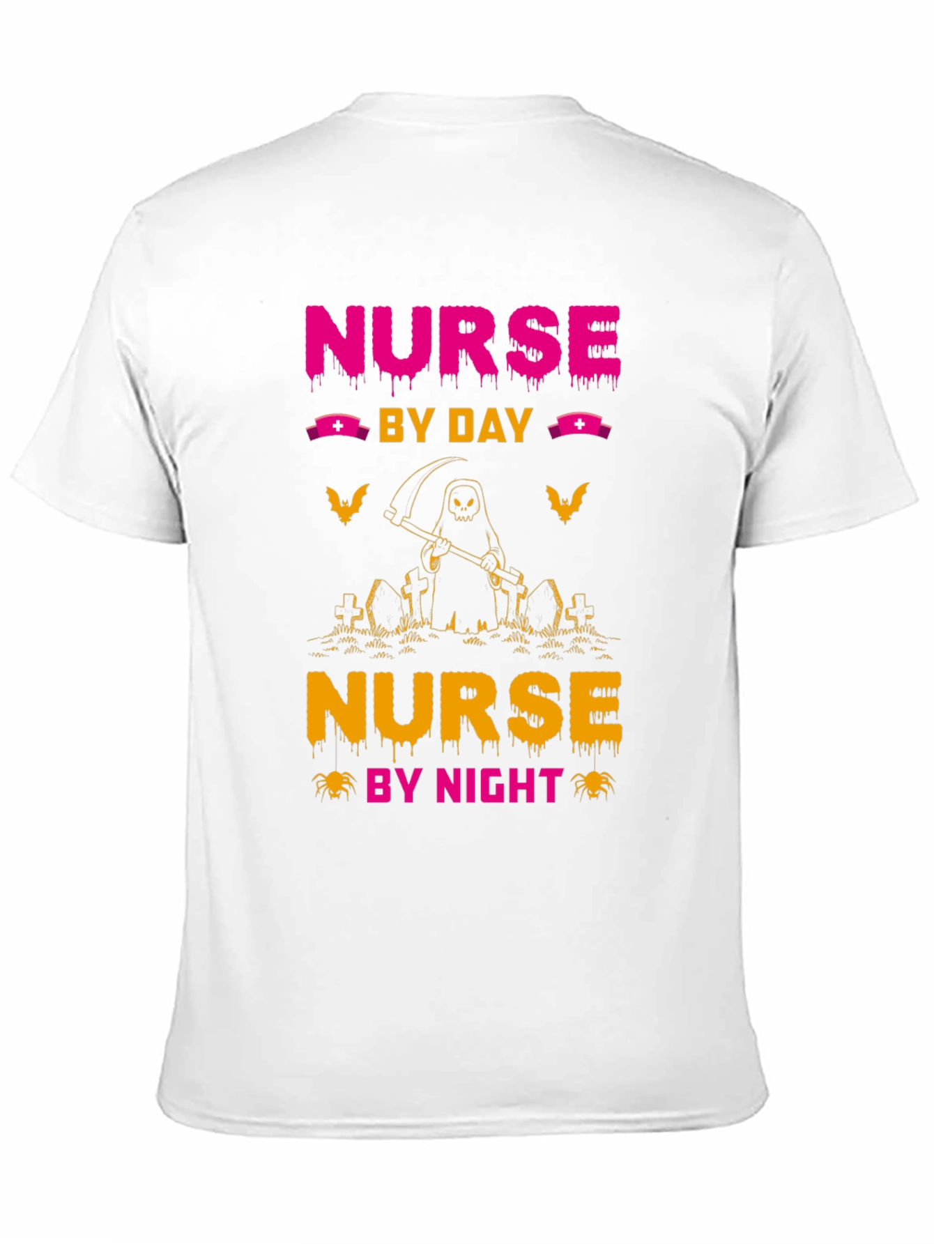 Nurse By Day By Night Black Graphic T-Shirt