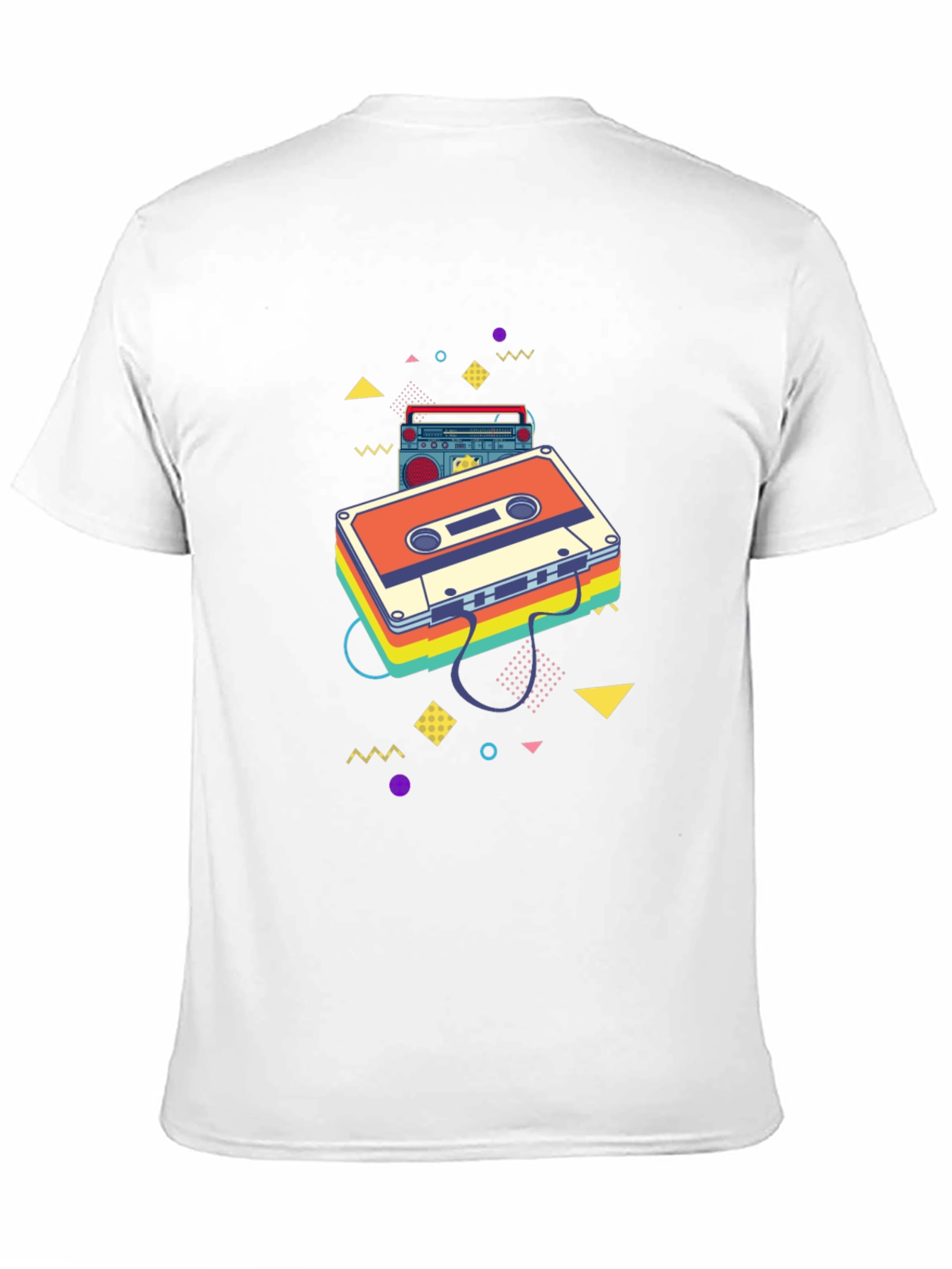 Retro Cassette Tape Graphic Tee - Black
