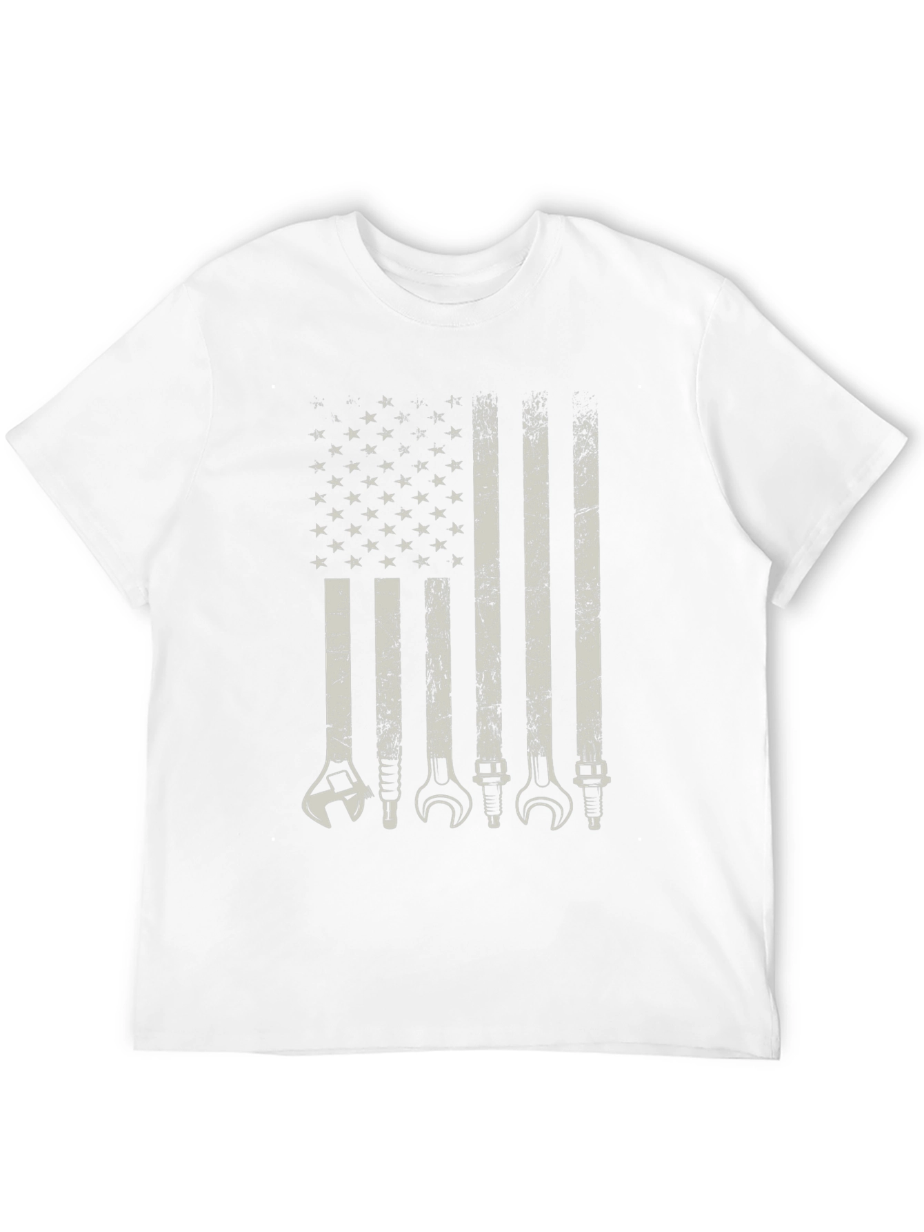 Mechanic American Flag Graphic T-Shirt