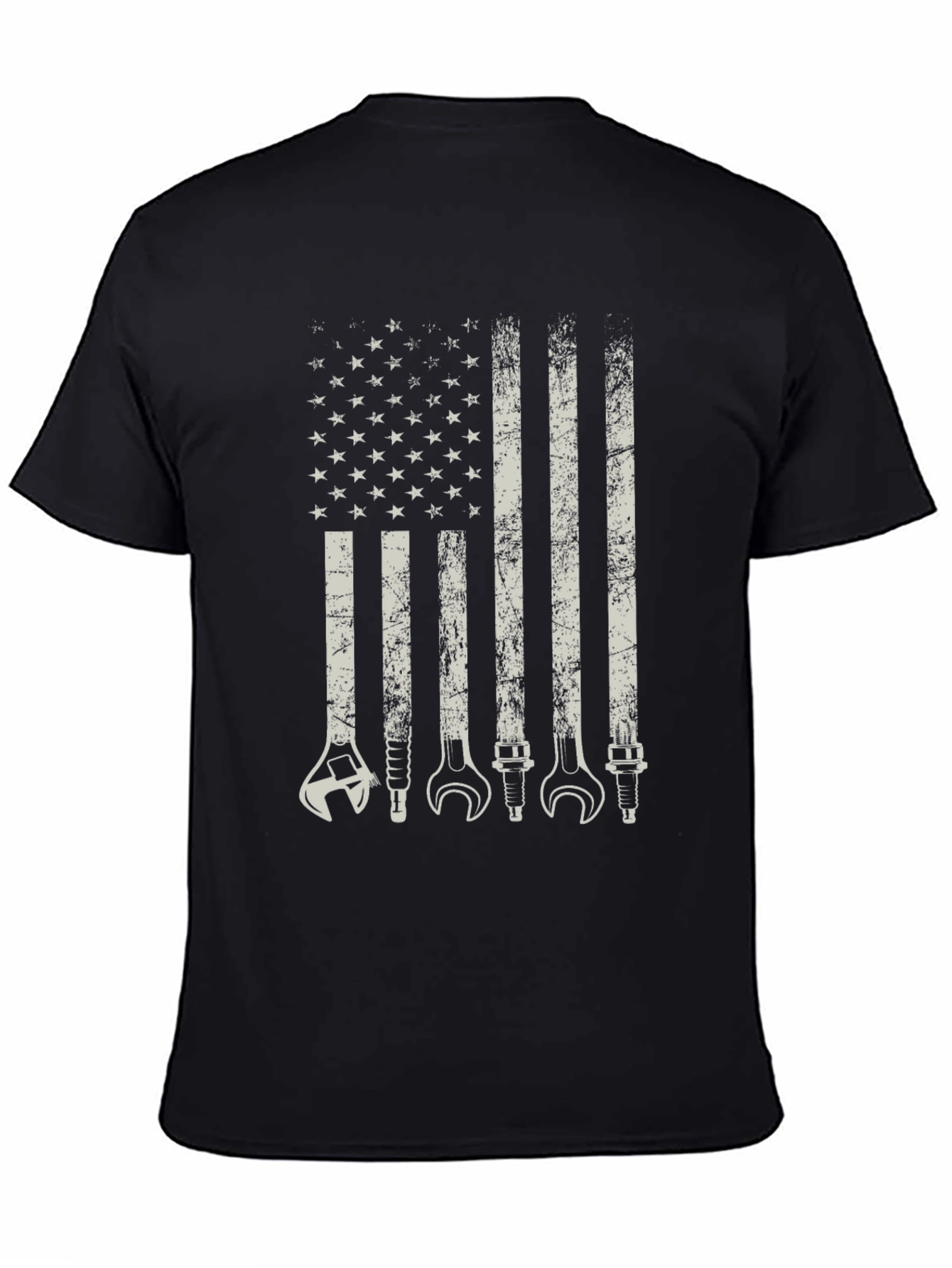 Mechanic American Flag Graphic T-Shirt