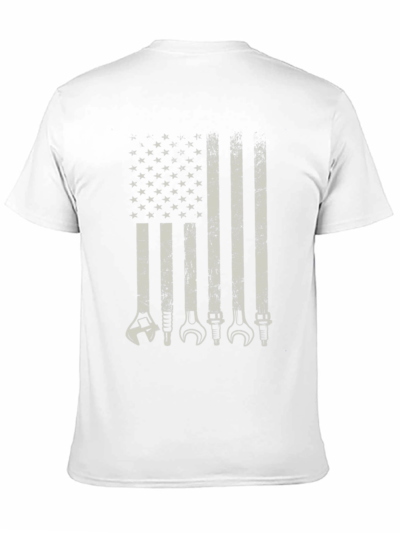 Mechanic American Flag Graphic T-Shirt