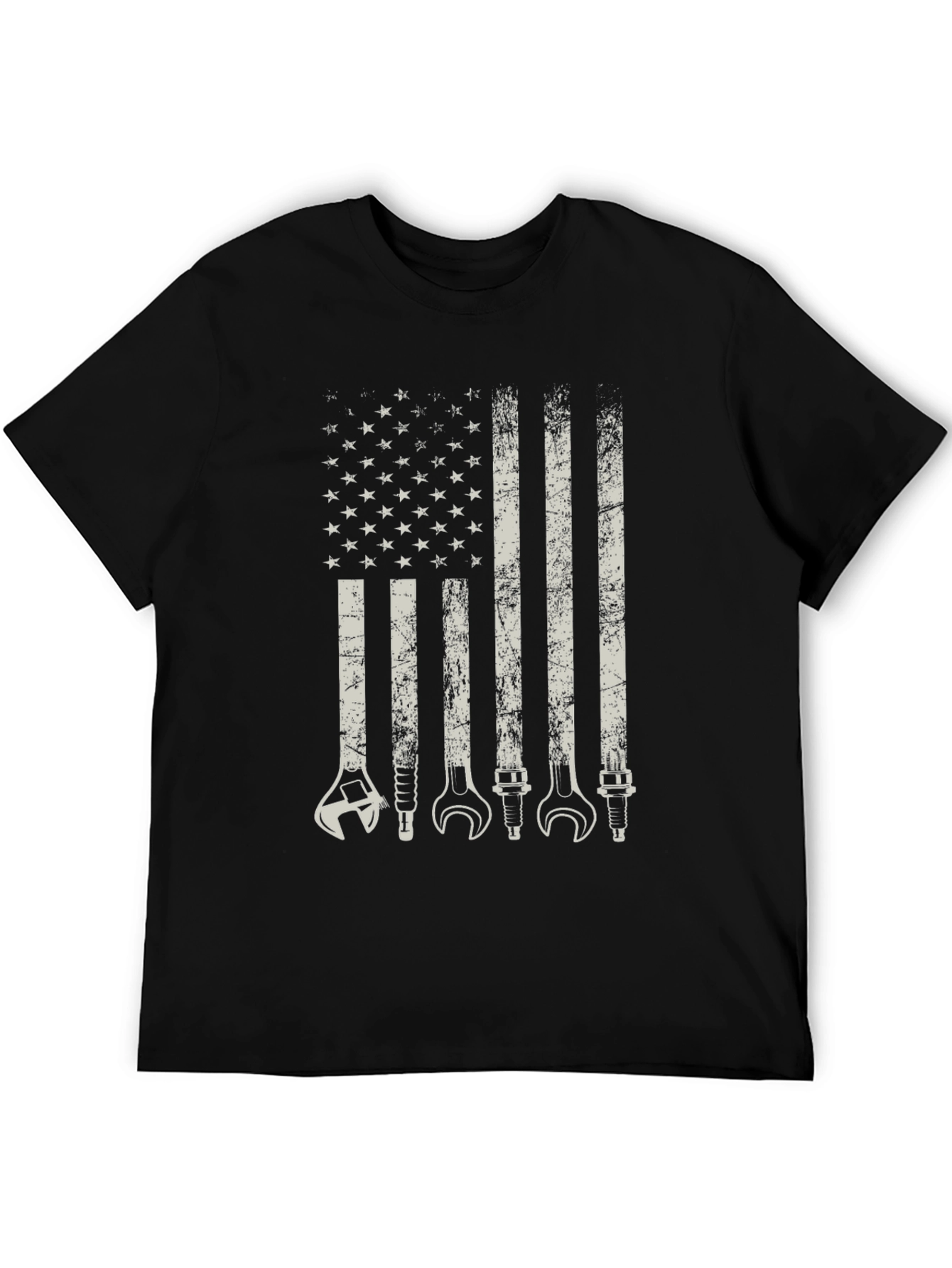 Mechanic American Flag Graphic T-Shirt