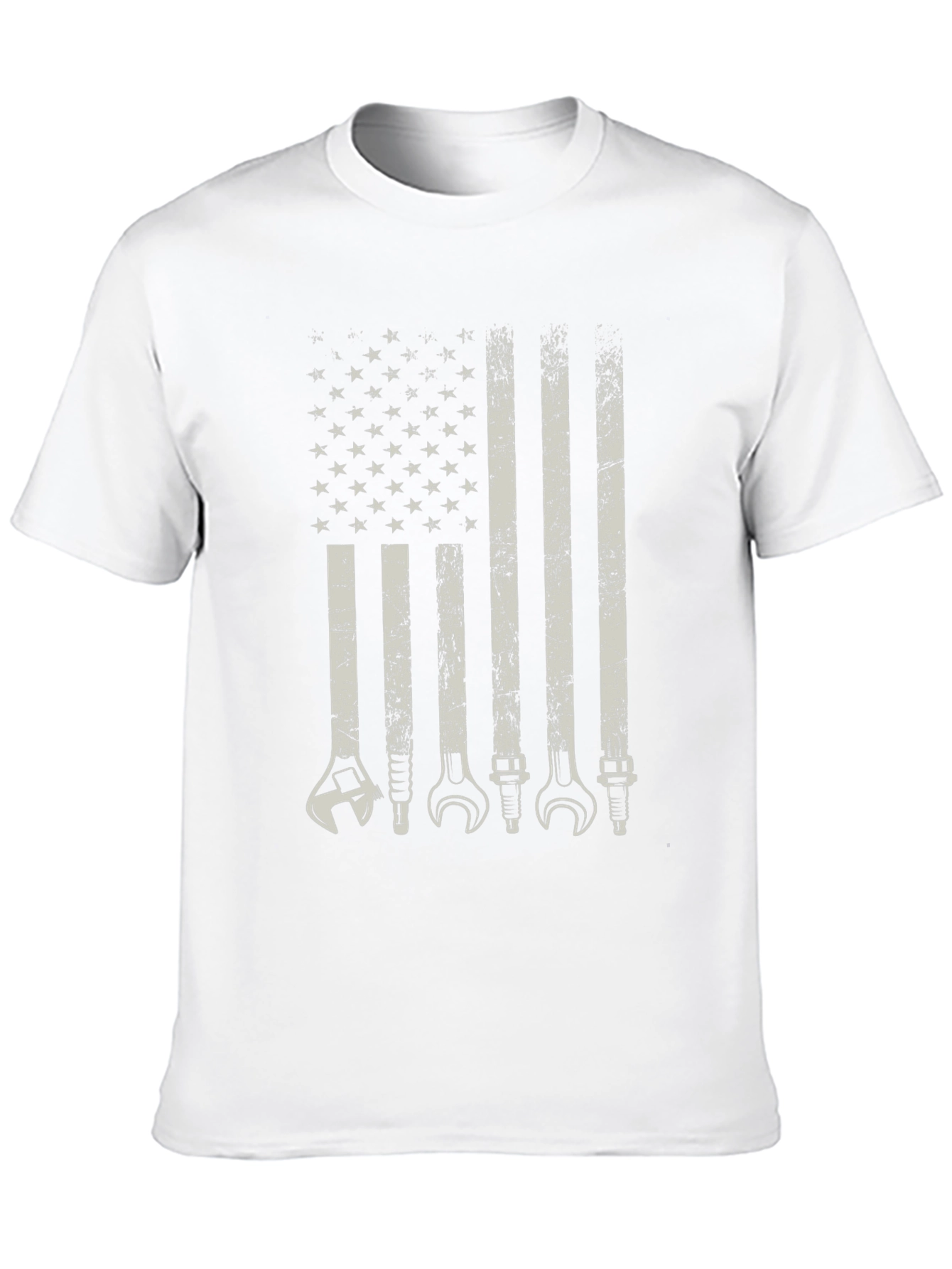 Mechanic American Flag Graphic T-Shirt