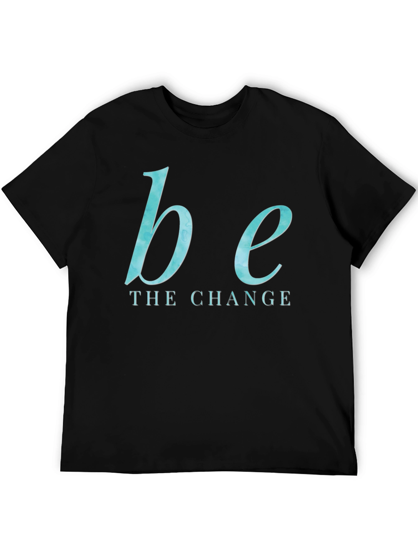 Be the Change Graphic Tee - Black Cotton Blend