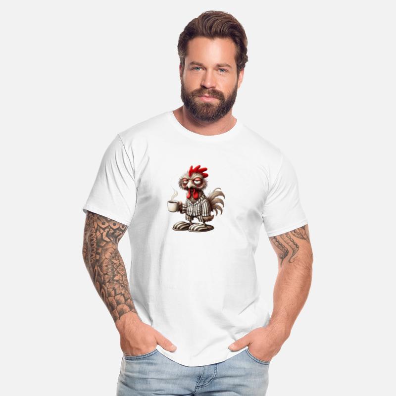 Grumpy Rooster Morning – Coffee First! T-Shirt