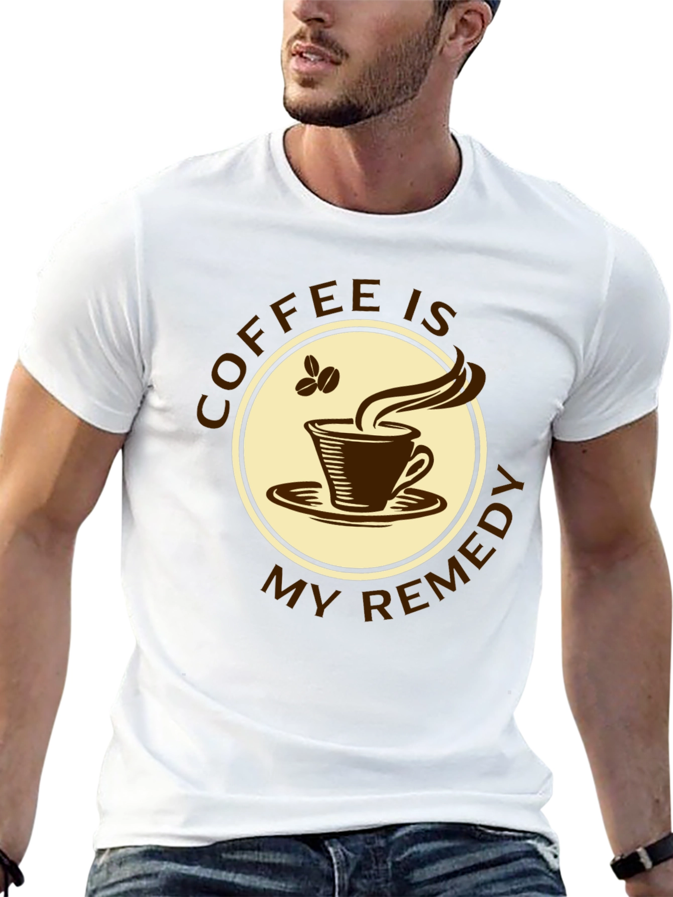 Coffee is My Remedy Black Graphic Tee
