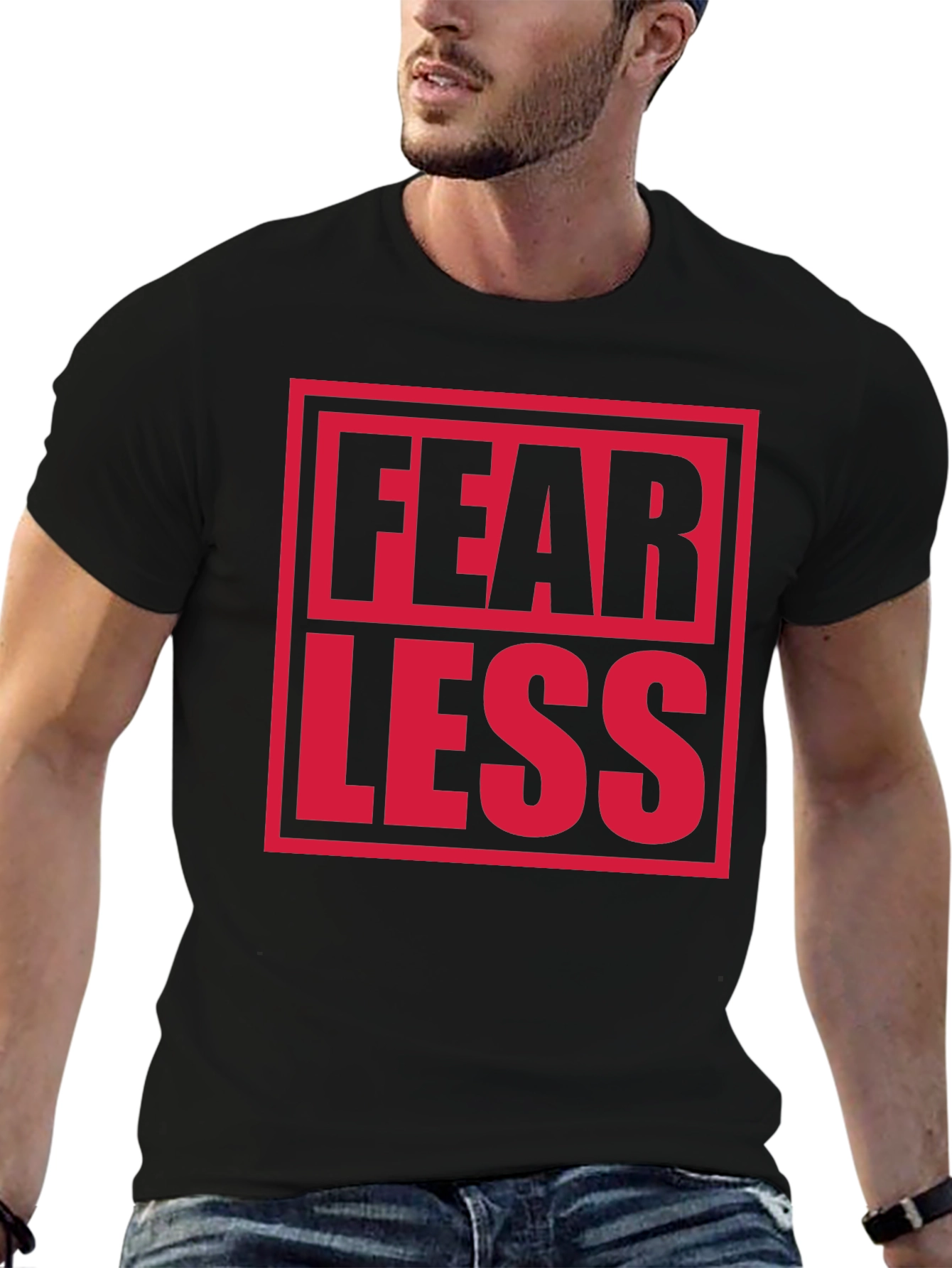 Fearless Graphic Print Crew Neck T-Shirt