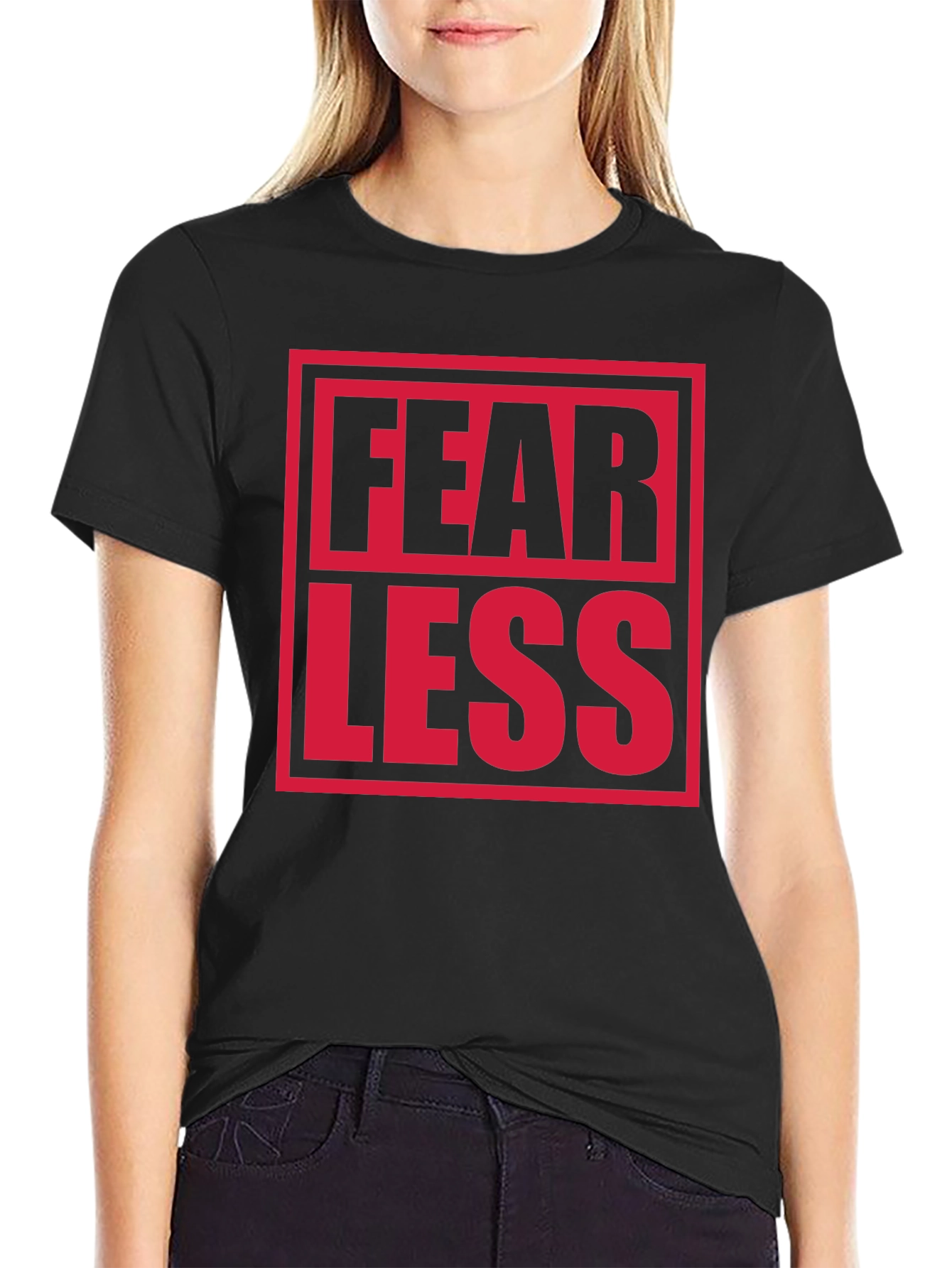 Fearless Graphic Print Crew Neck T-Shirt