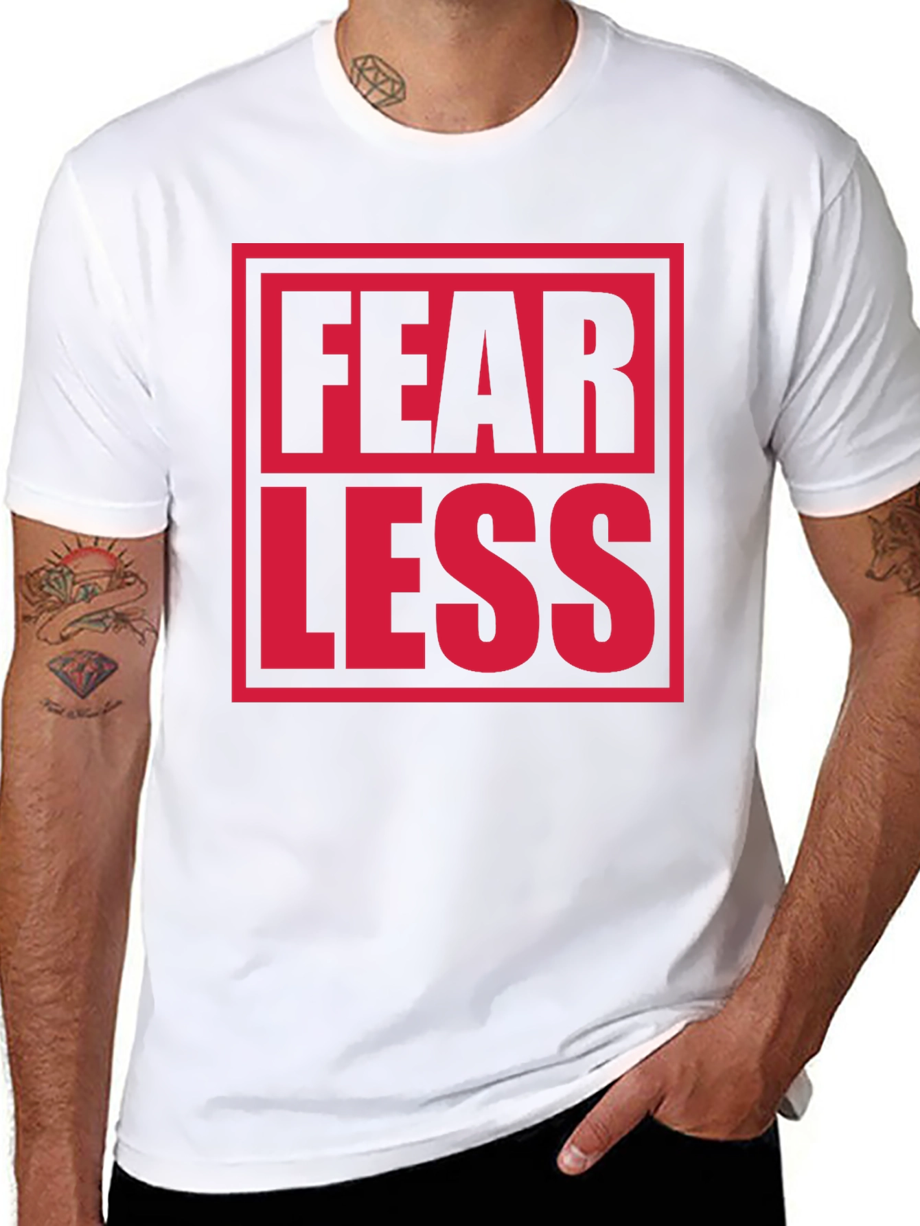 Fearless Graphic Print Crew Neck T-Shirt