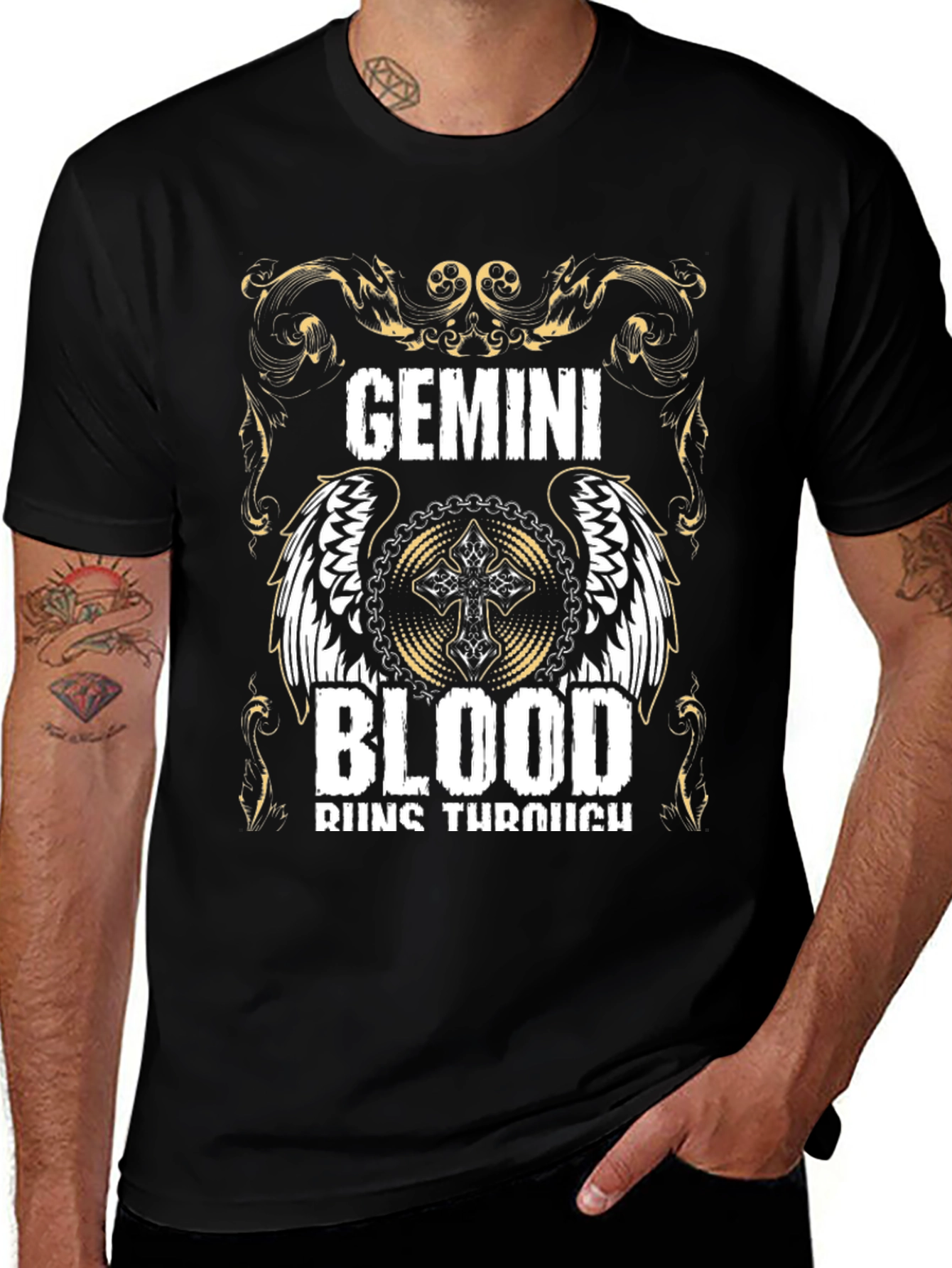 Gemini Blood Runs Through T-Shirt - Zodiac Pride