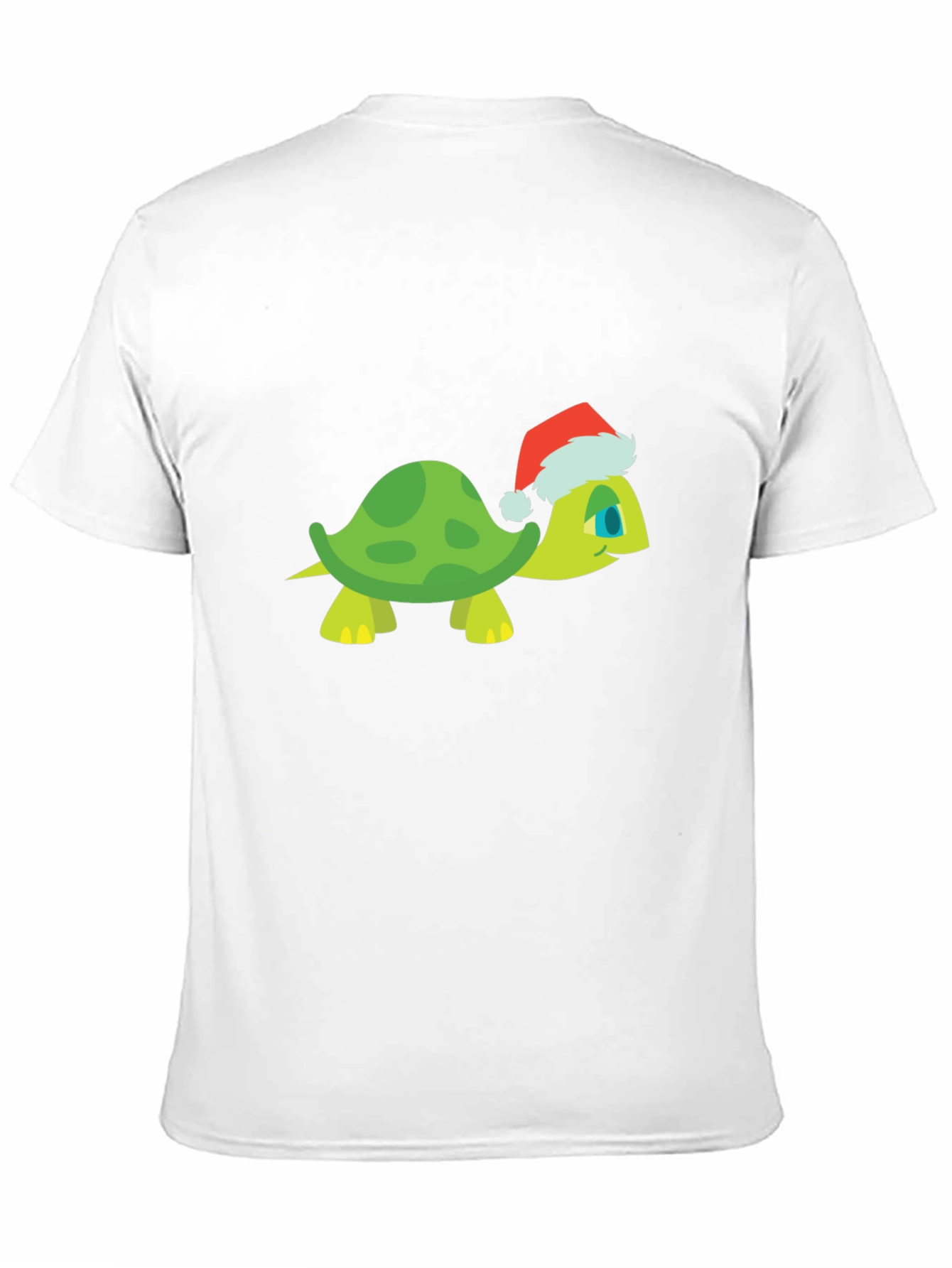 Turtle Santa Hat Black T-Shirt