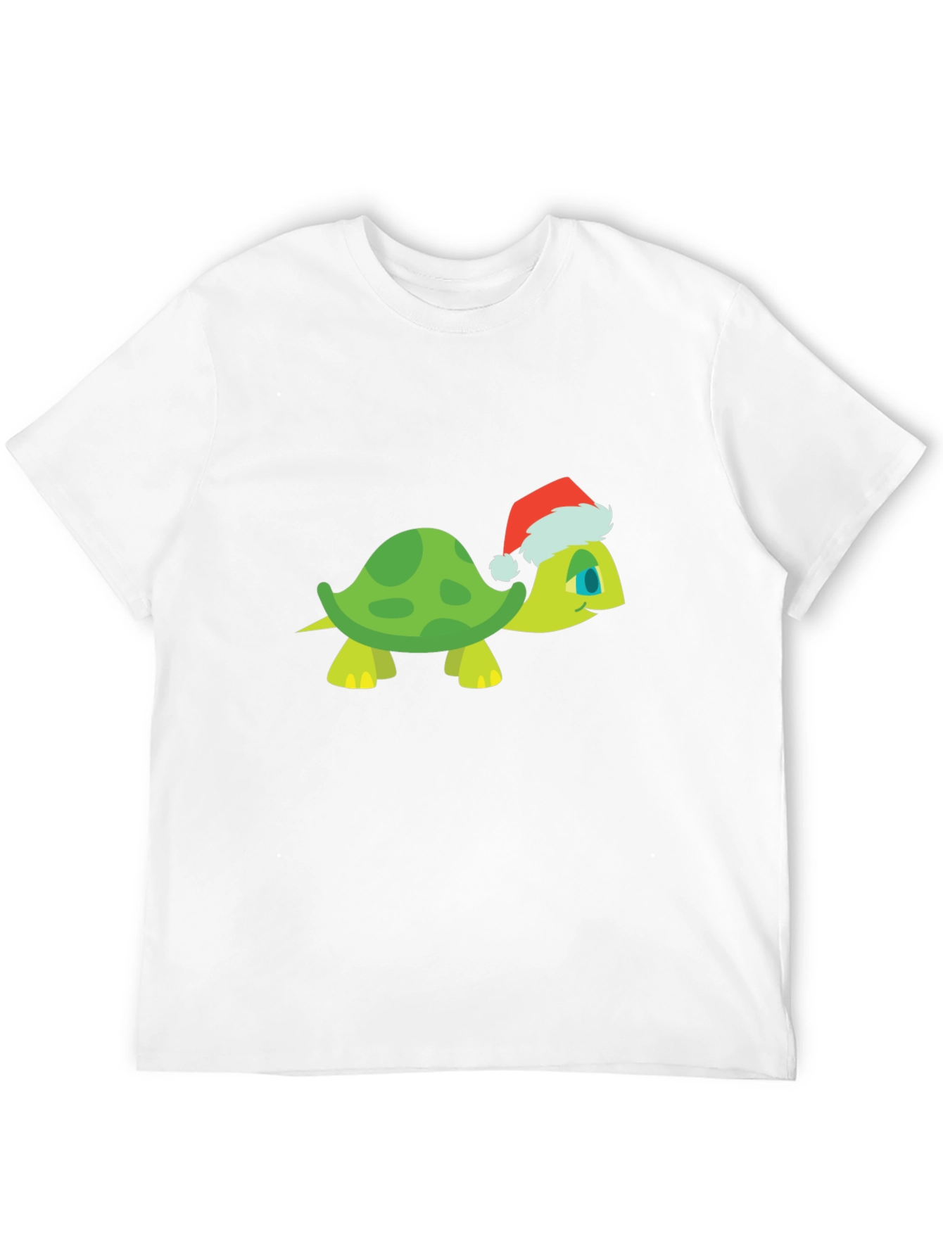 Turtle Santa Hat Black T-Shirt