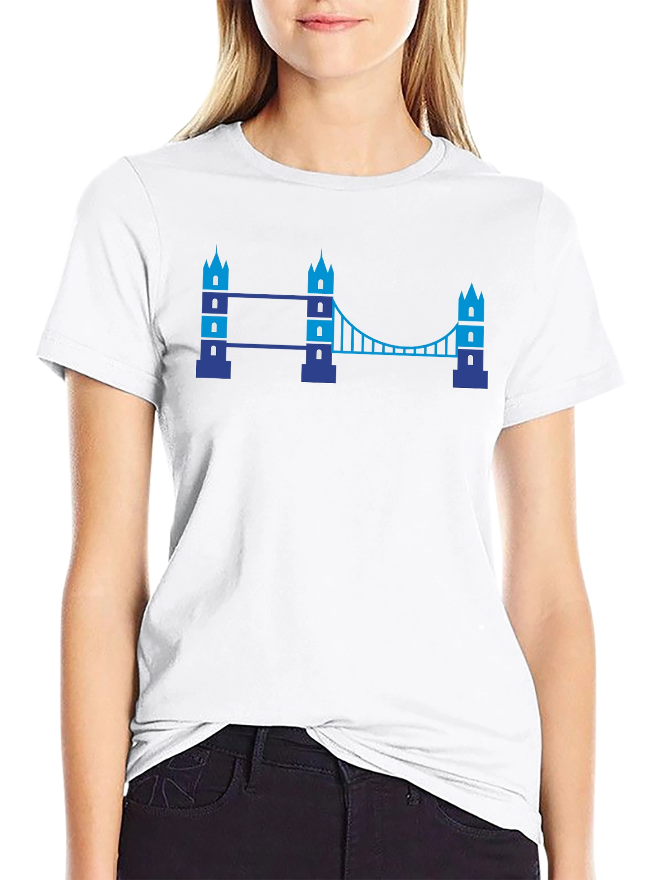 London Bridge Graphic Tee - Trendy Black T-Shirt