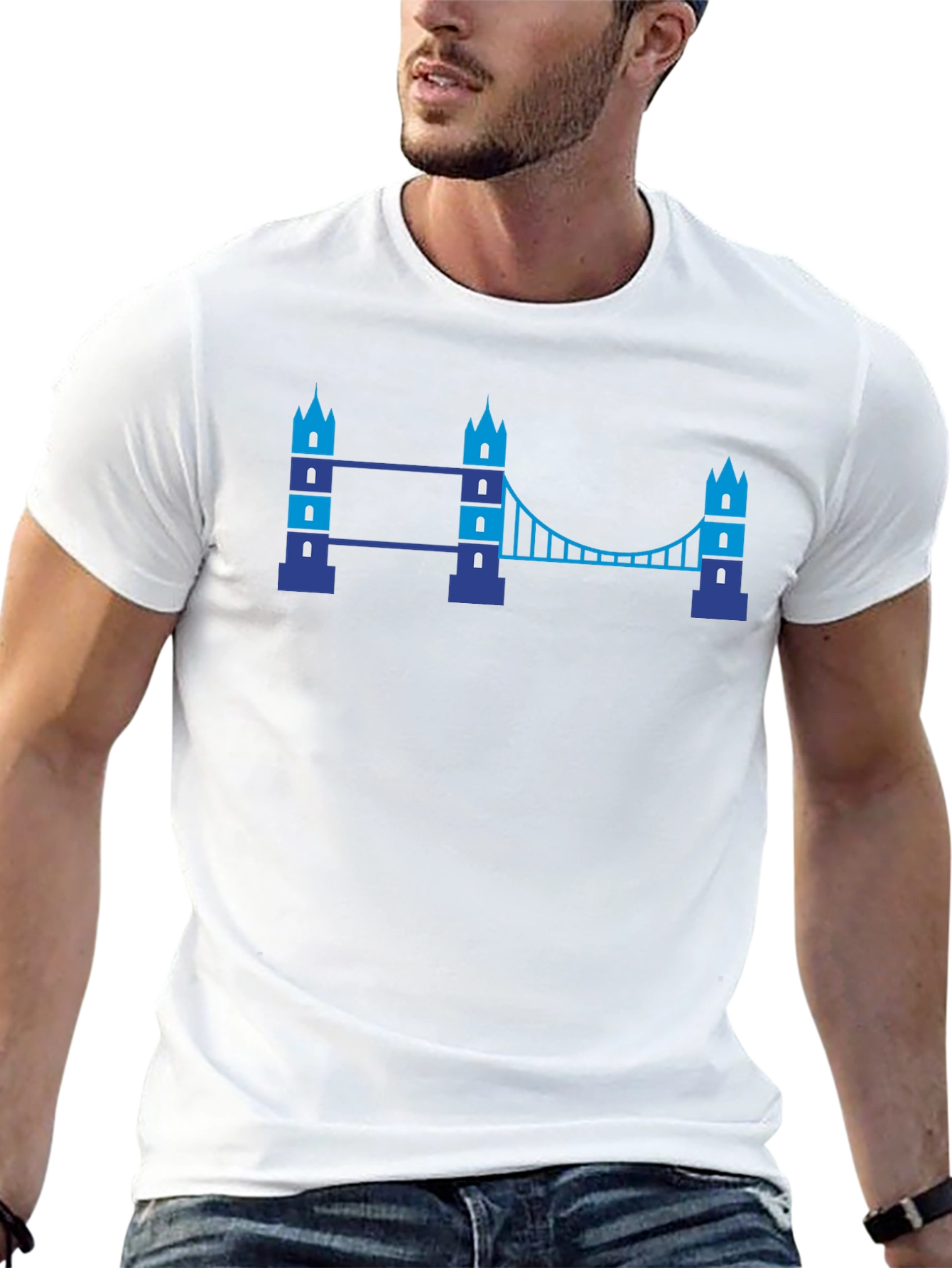 London Bridge Graphic Tee - Trendy Black T-Shirt