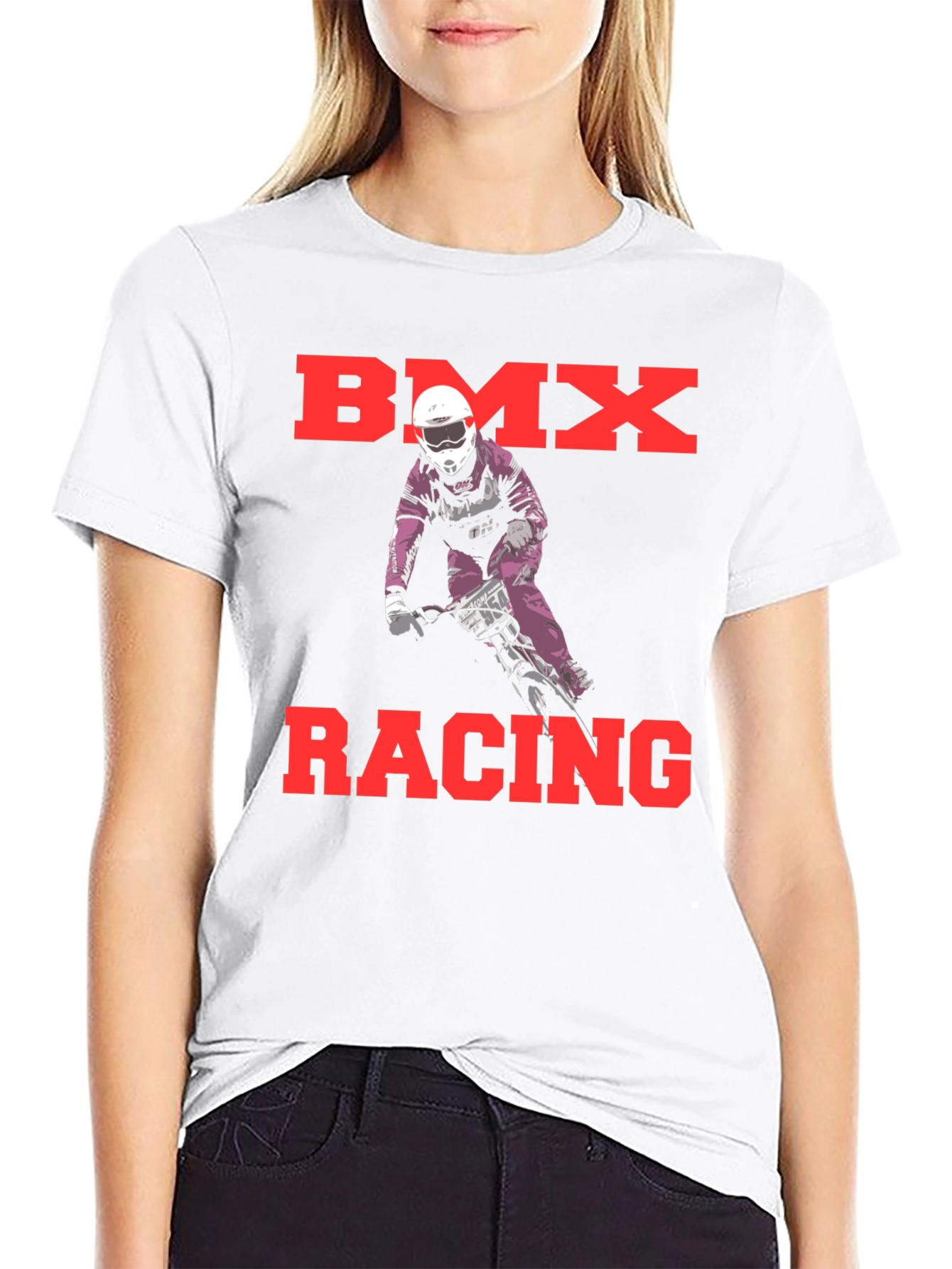 BMX Racing Graphic T-Shirt - Black