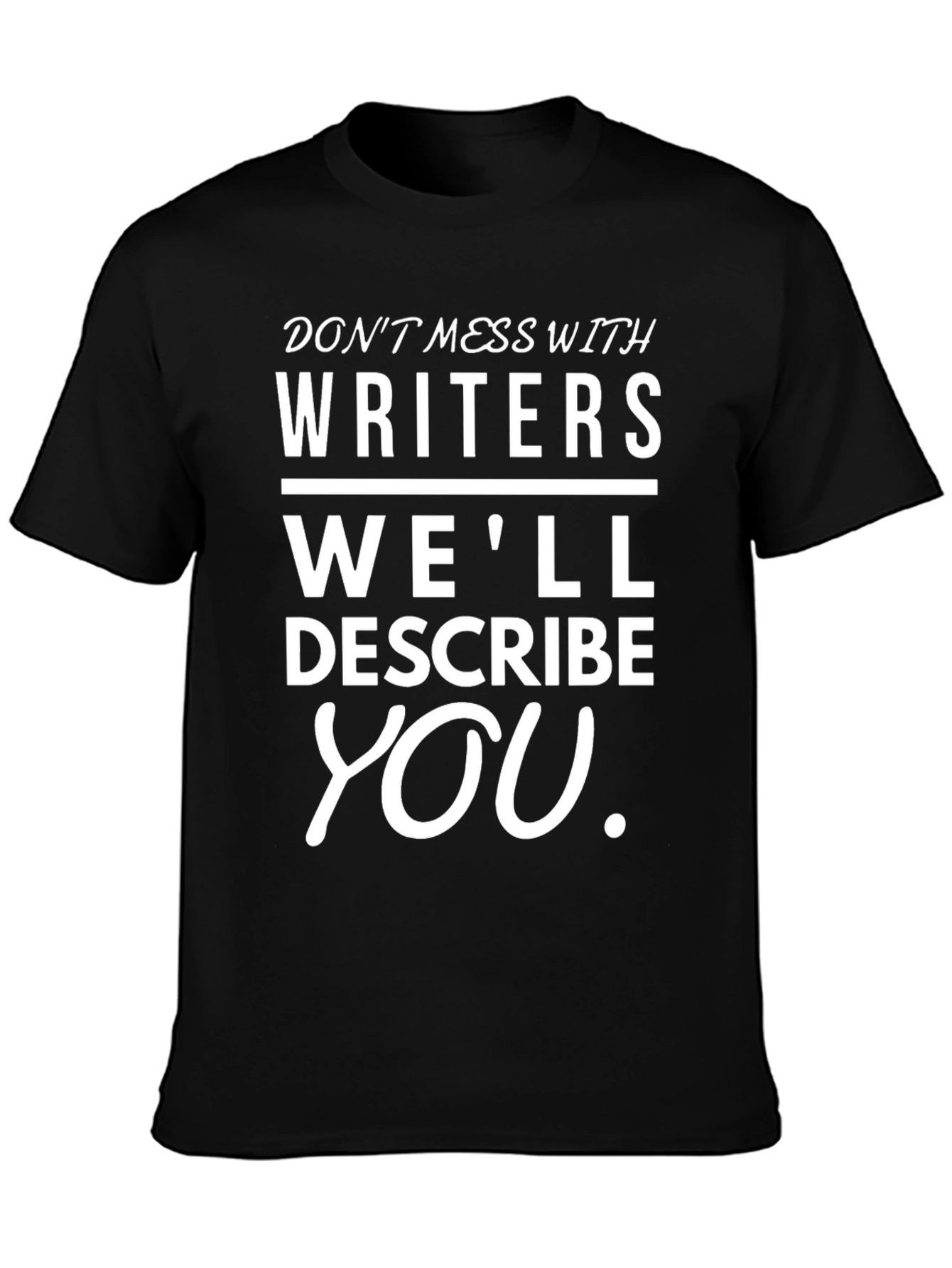 Writers Warning Black T-Shirt