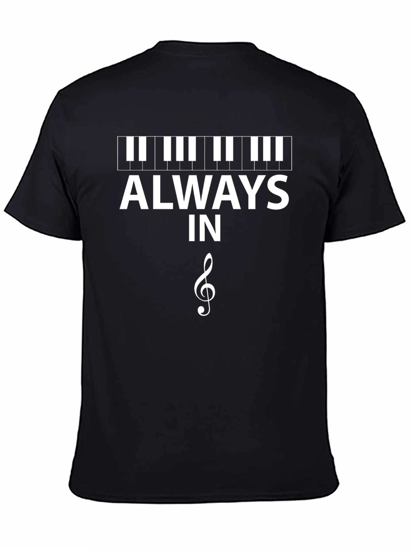 Always in Treble Clef Black Graphic T-Shirt