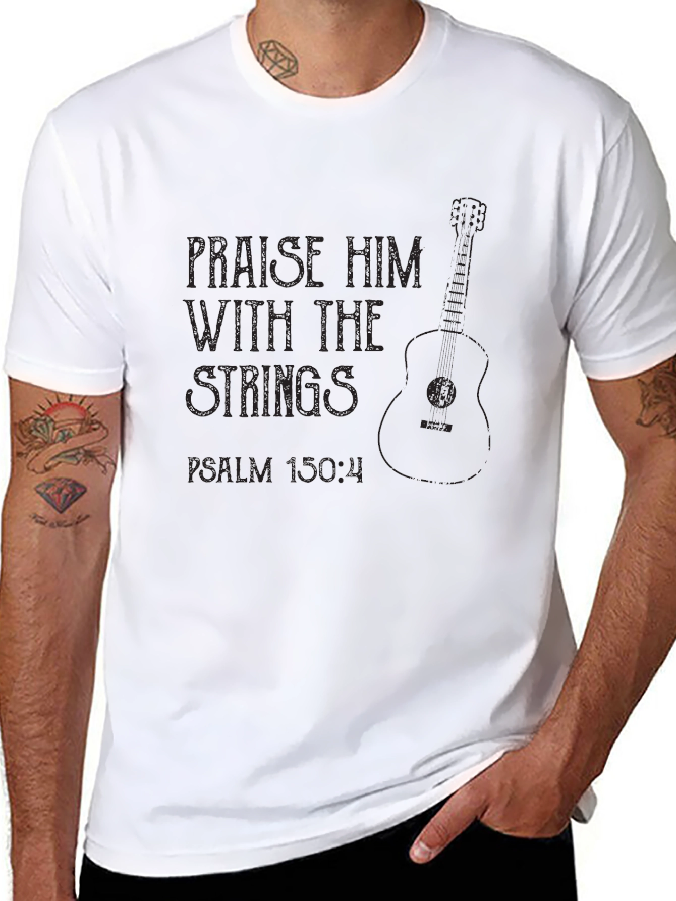 Praise Him With Strings Christian T-Shirt