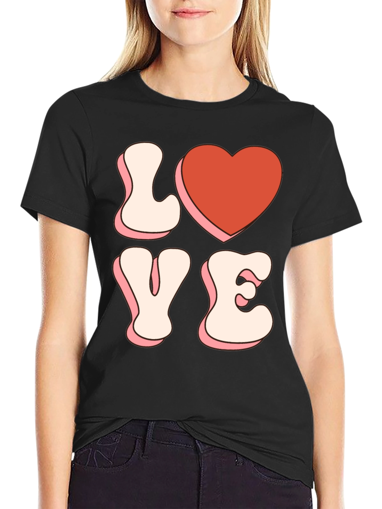 Retro Love Heart Graphic Tee