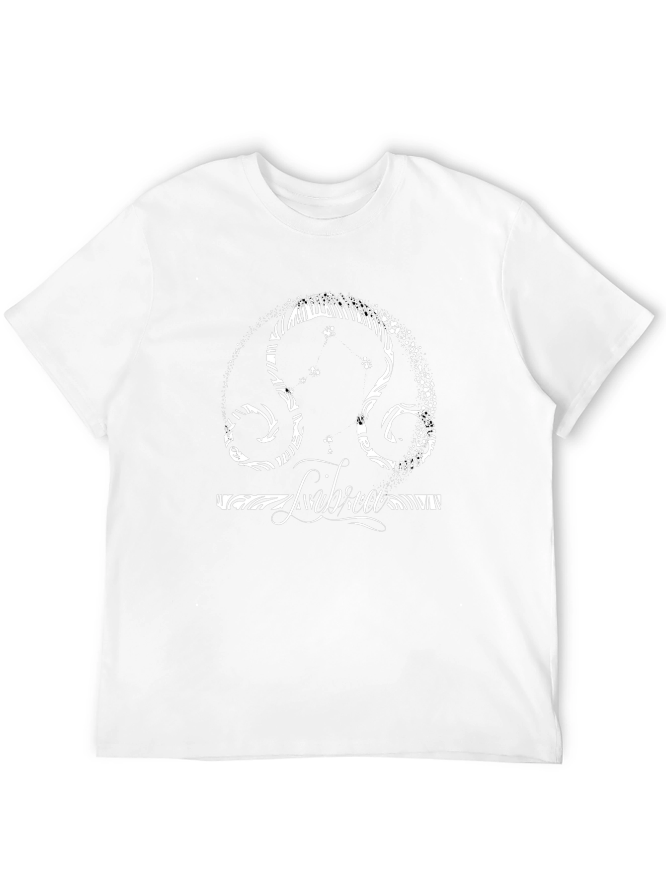 Libra Zodiac Sign Graphic Tee - Black
