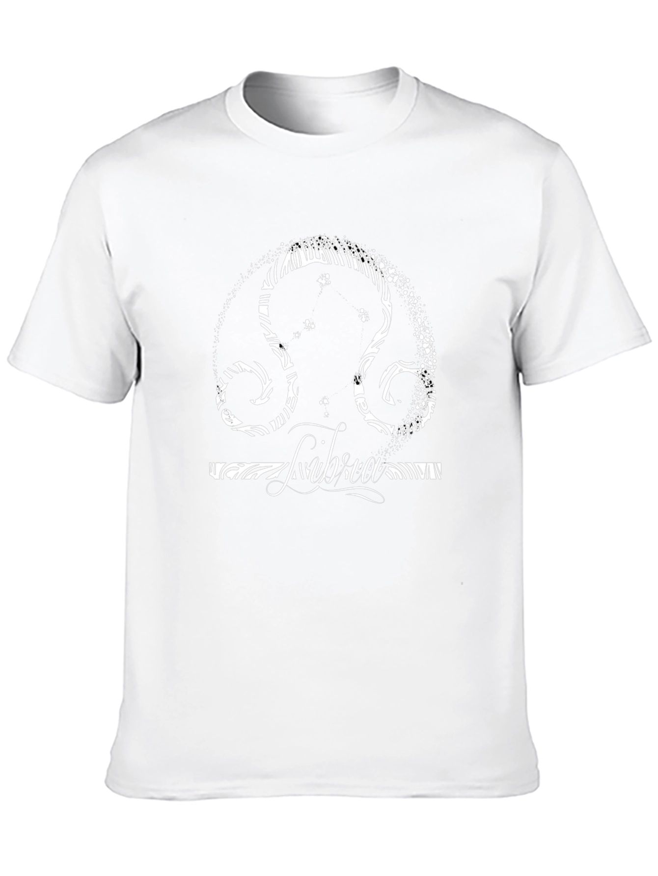 Libra Zodiac Sign Graphic Tee - Black